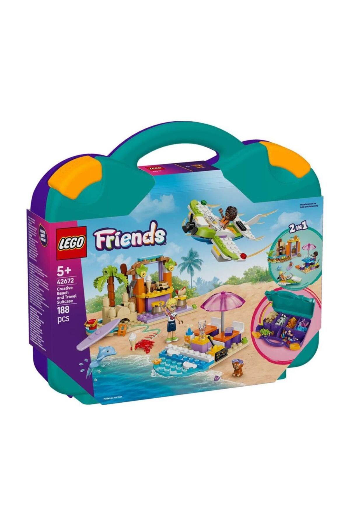 MLS HOME Nessiworld 42672 Lego Friends Yaratıcı Plaj ve Seyahat Bavulu 188 parça +5 yaş