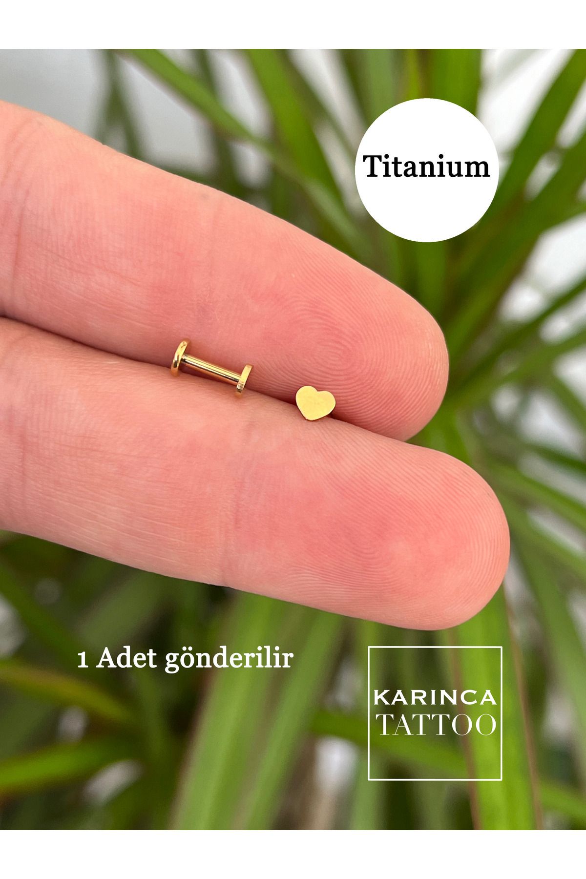 Karınca Piercing-100% Titanium - Forward Helix Ear Labret Flat Conch Nose Tragus Piercing Earring for Small Heart 6
