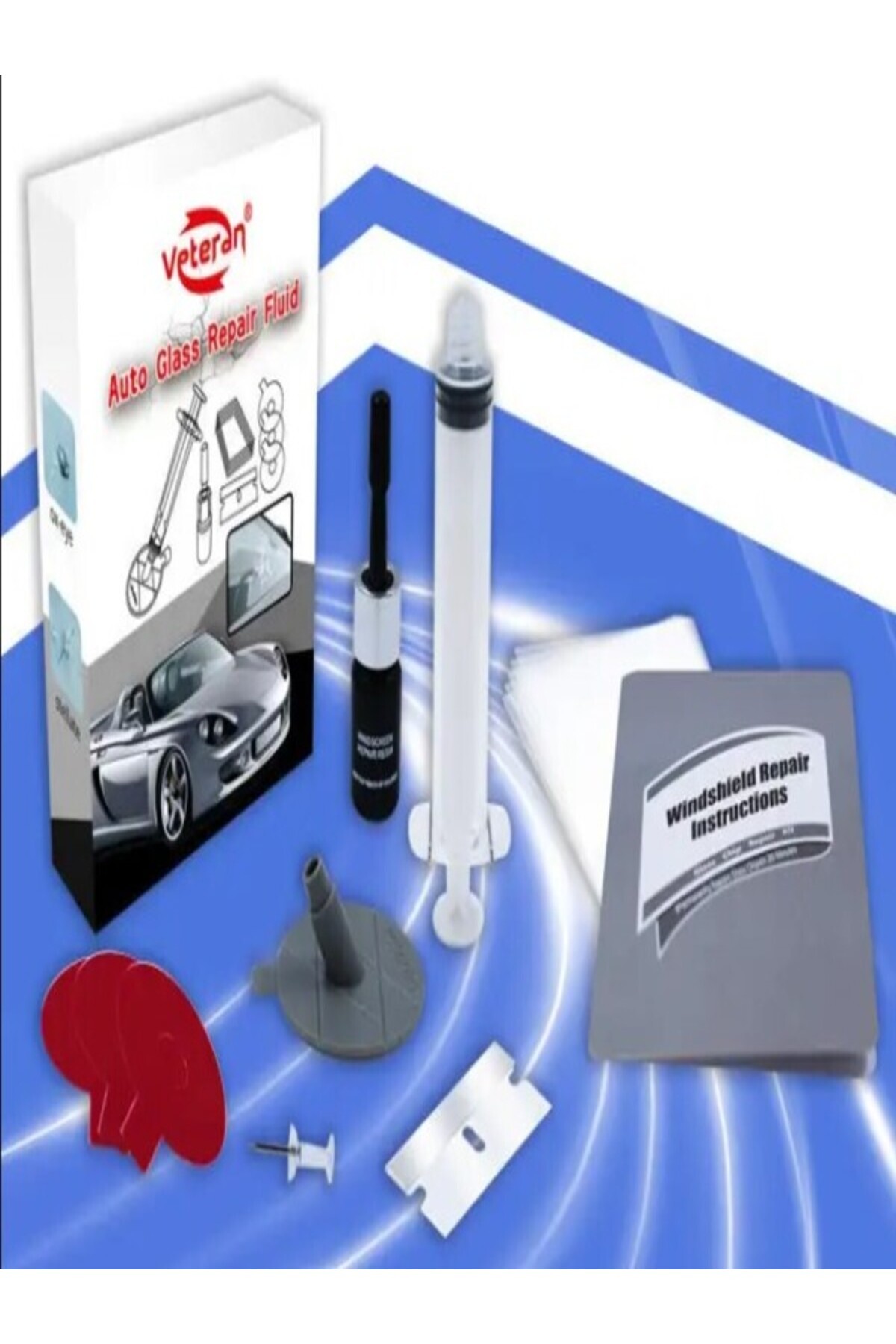 ctk Oto Cam Tamir Kiti Araç Ön Cam Çatlak Çizik Giderici Araba Camı