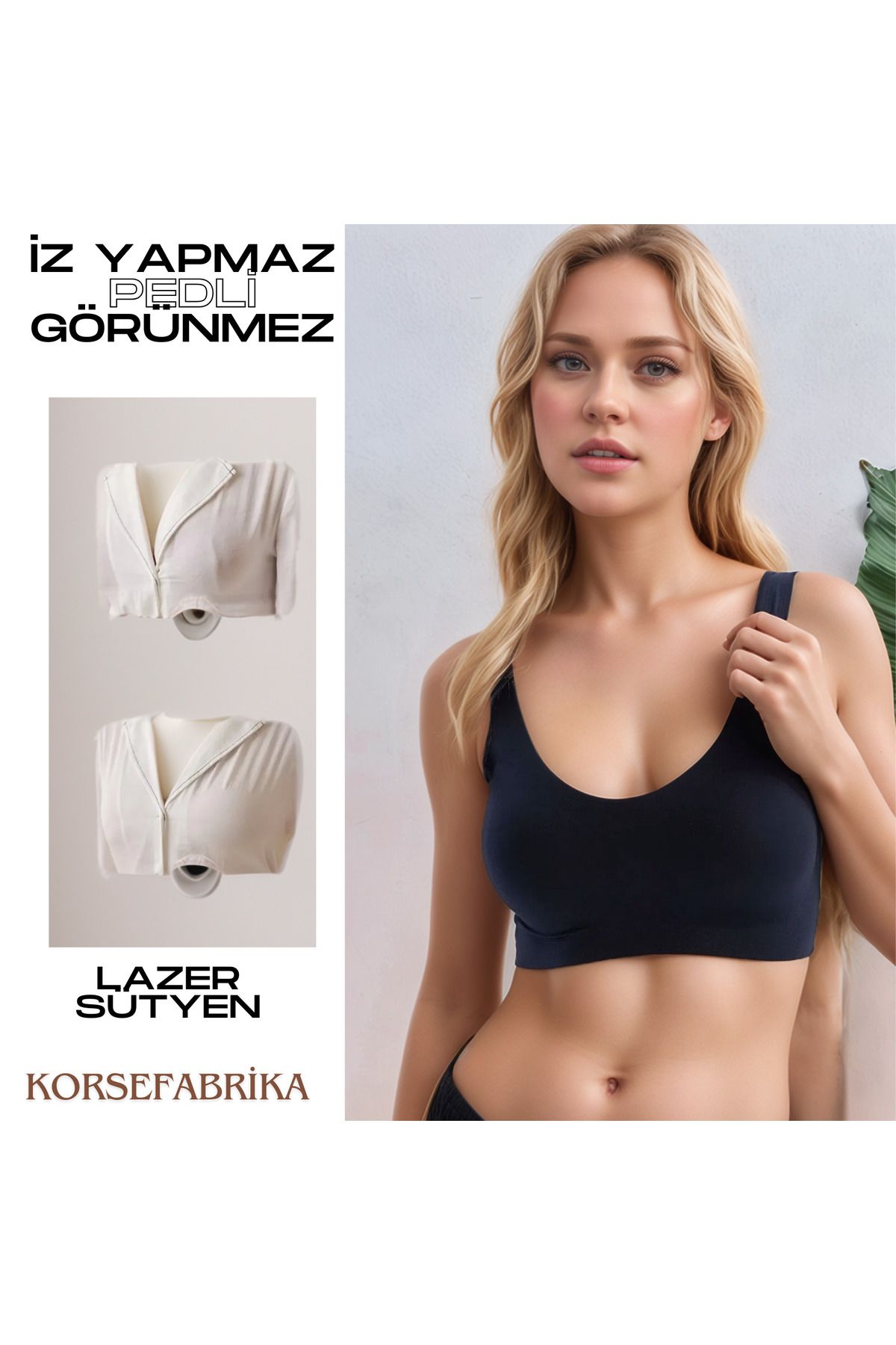 korsefabrika trend mood store-CU PAD DE TĂJERE LASER - INVISIBIL - FĂRĂ SEMNE - FĂRĂ BALENȚĂ SUtien PUSH UP FĂRĂ SUSURI 2