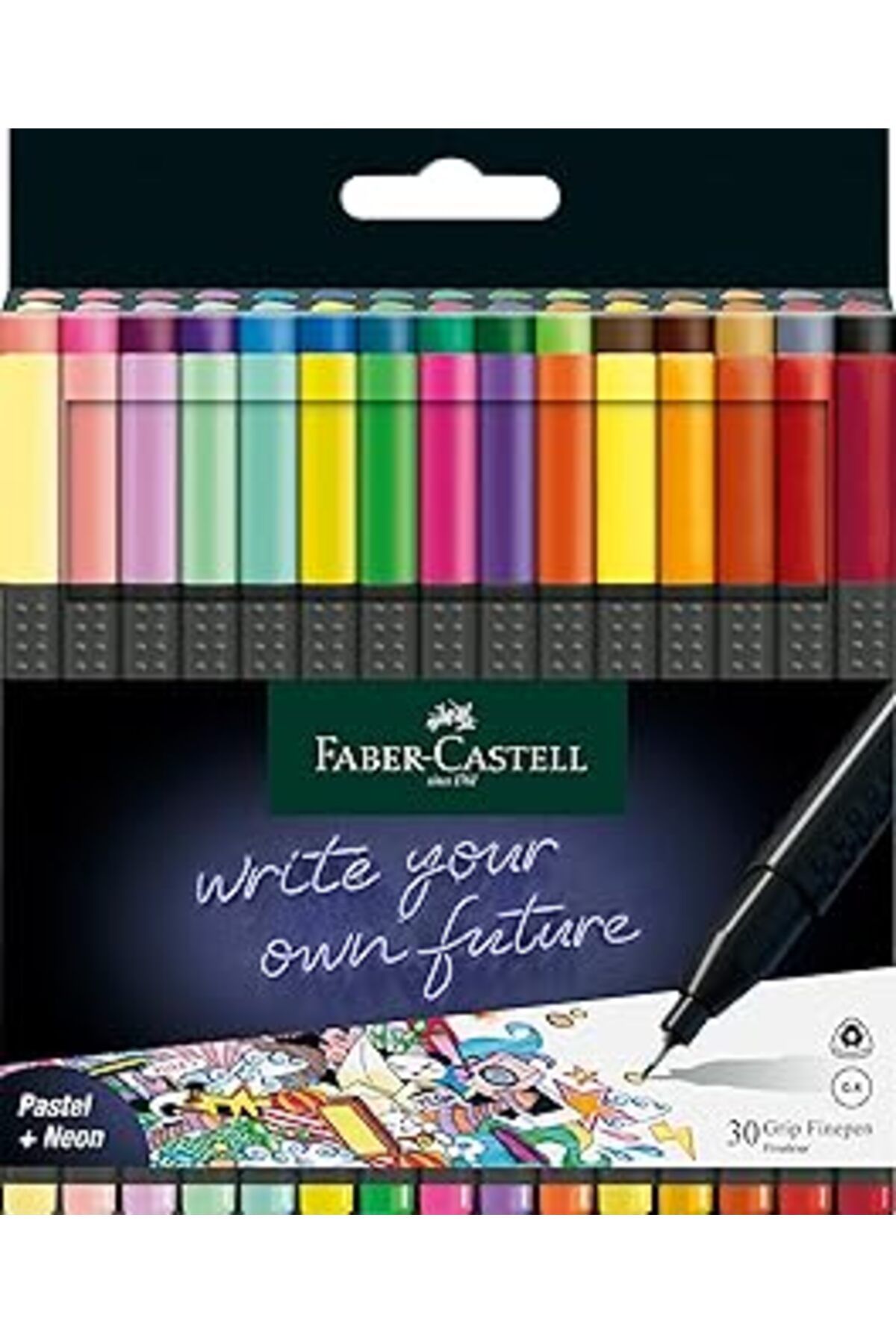 DENİZBİLİŞİM Faber-castell Finepen Pastel Ve Neon Renkler 30'lu