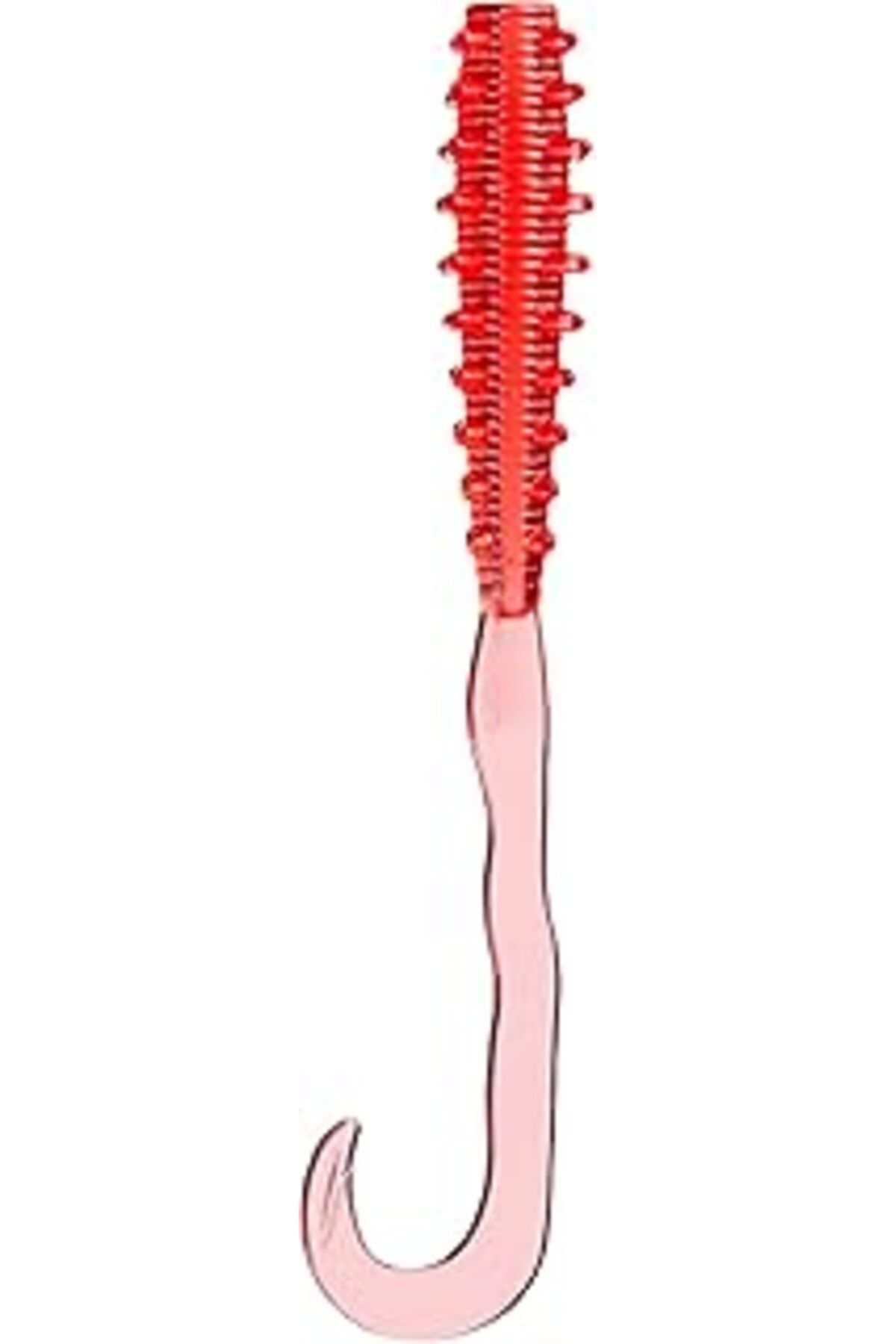 robotrend Major Craft Red Back Curly Tai Rubber Worm Tmw-Cul #002 Red