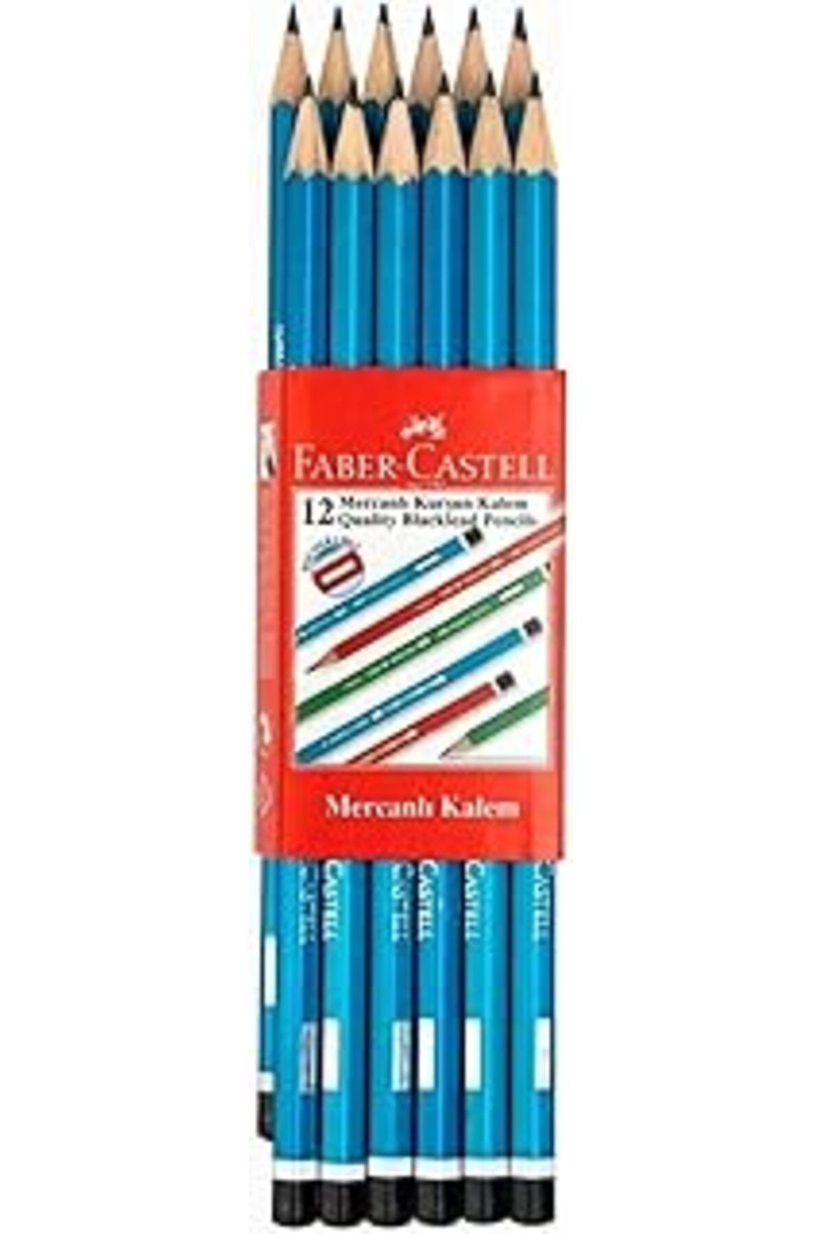Pazarcan Faber-Castell 12'Li Köşeli Mercanlı Kurşun Kalem