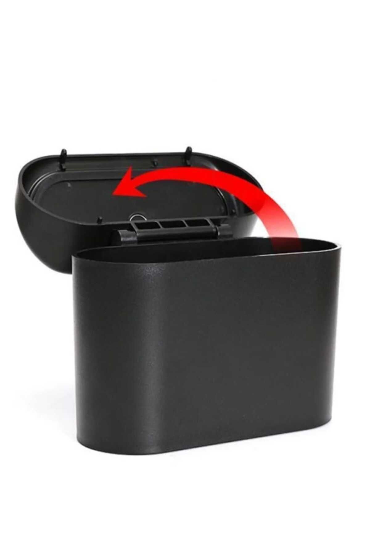 Manosta-Auto Trash Can Portable Car Interior Portable with Lid Organizer Trash Can Portable Bucket with Push Lid 5
