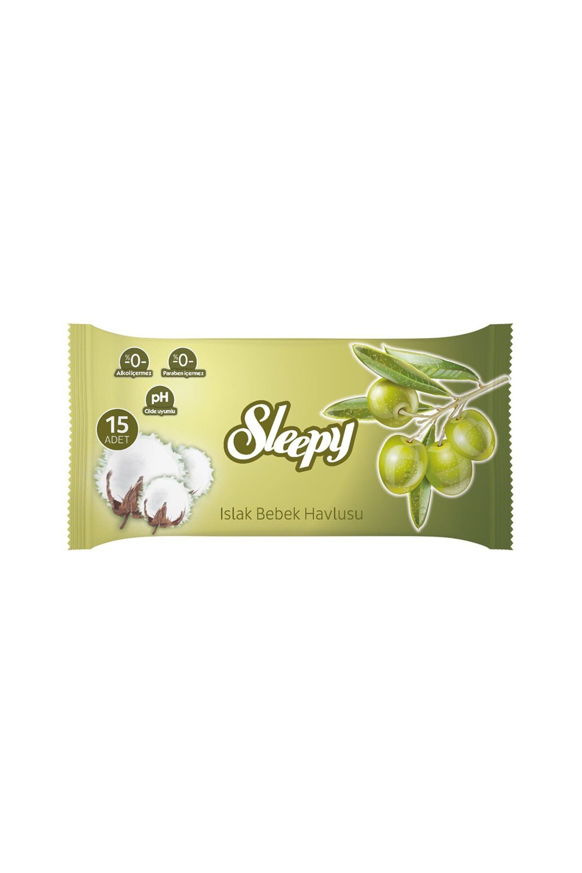Sleepy Doğal Zeytinyağlı Islak Cep Mendili 3 x 15'li