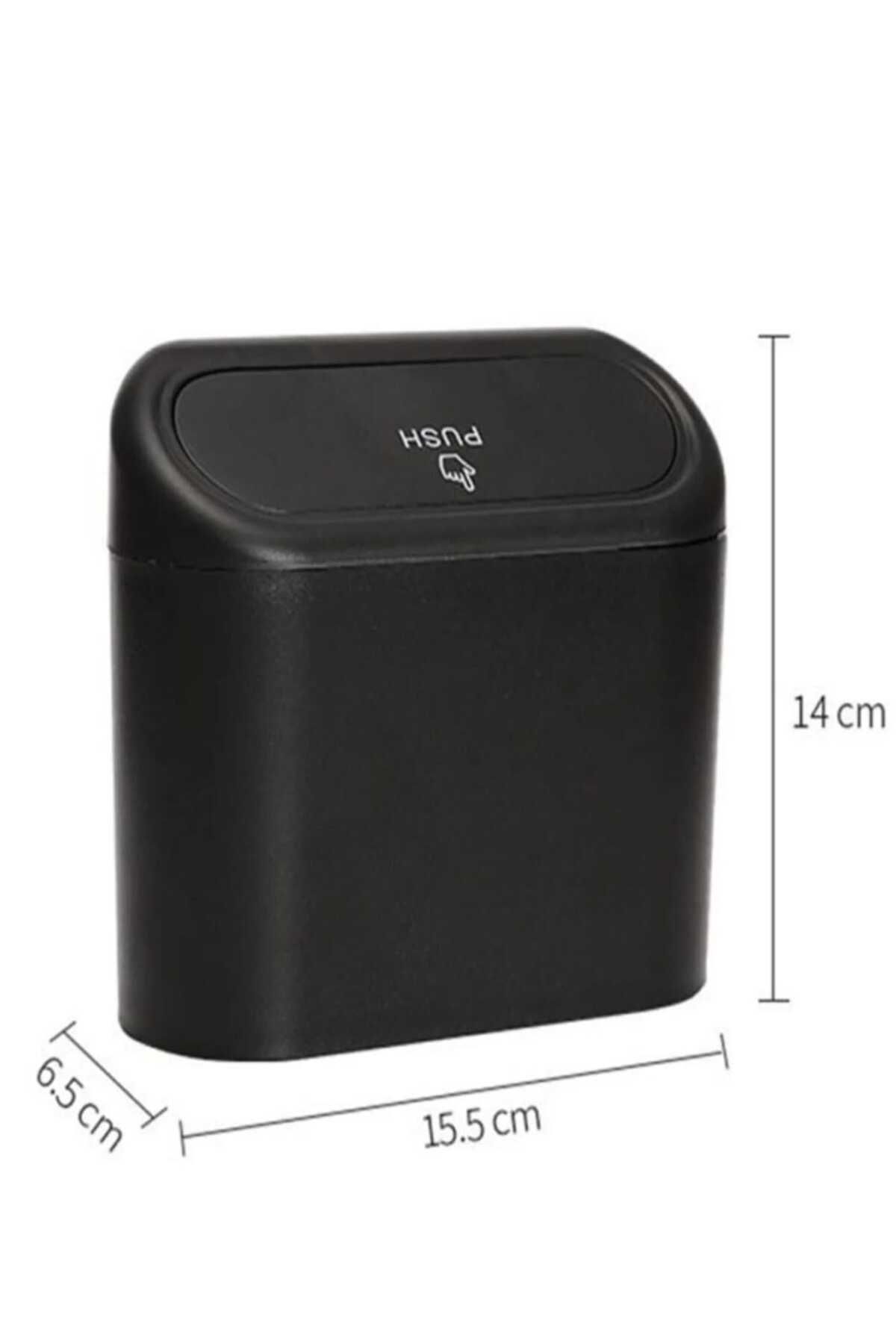 Manosta-Auto Trash Can Portable Car Interior Portable with Lid Organizer Trash Can Portable Bucket with Push Lid 4