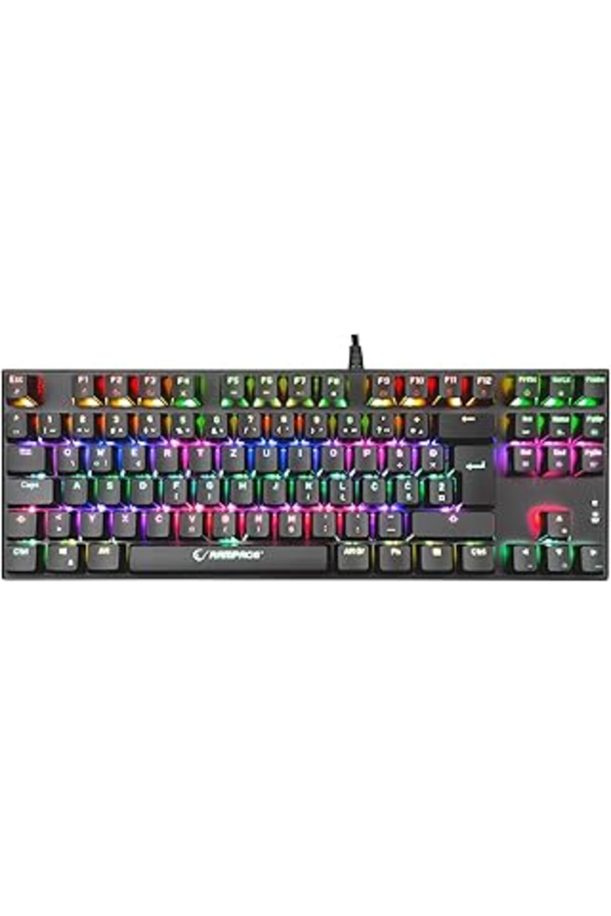 karadağsb Rampage Kb-R17 Raptor Black Usb 6 Color Blue Switch Lc Layout Gaming Mechanical Keyboard
