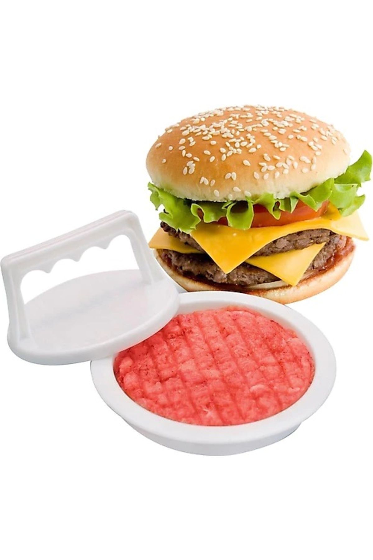 Kuzgun Ticaret Hamburger Yapma Aparatı- Hamburger Pres Ve Köfte Kalıbı (4767) - Lisinya