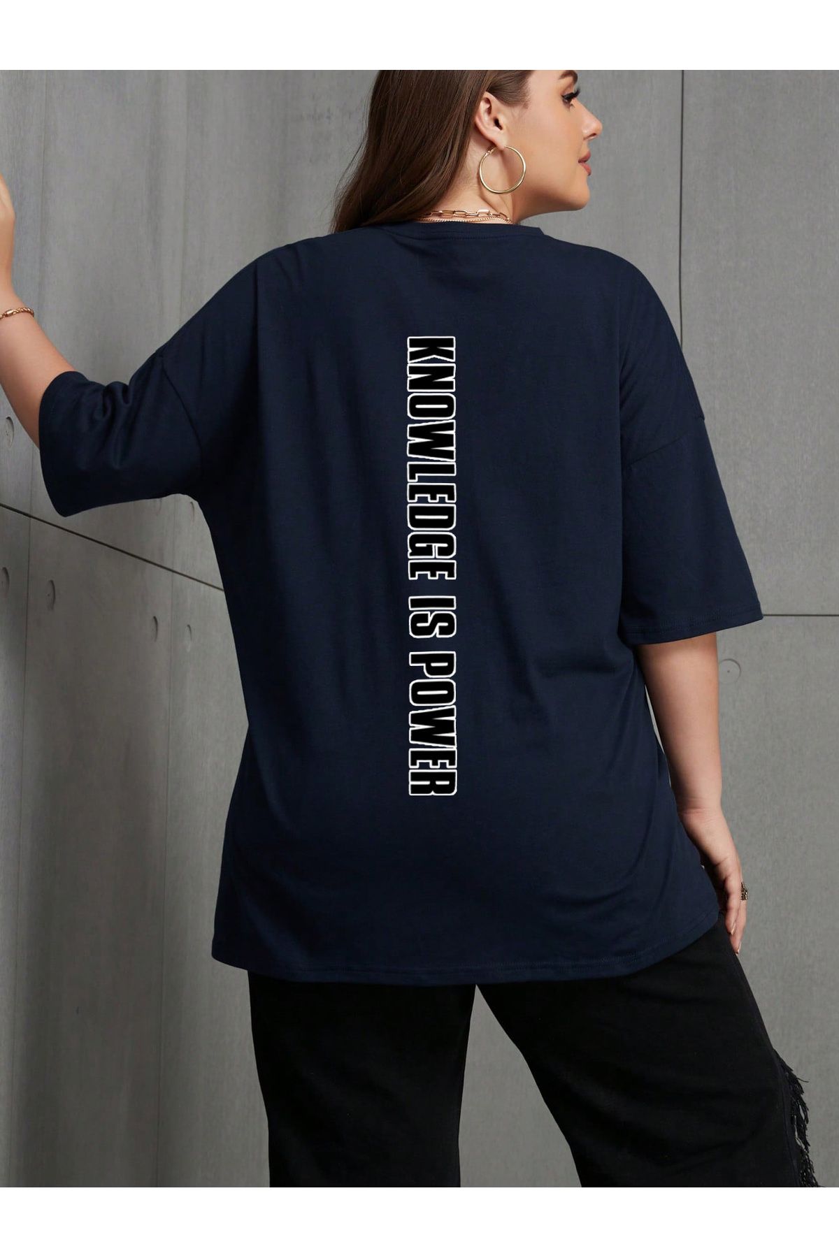 uyguntarz-Unisex Knowledge is Power Printed Design T-shirt 1