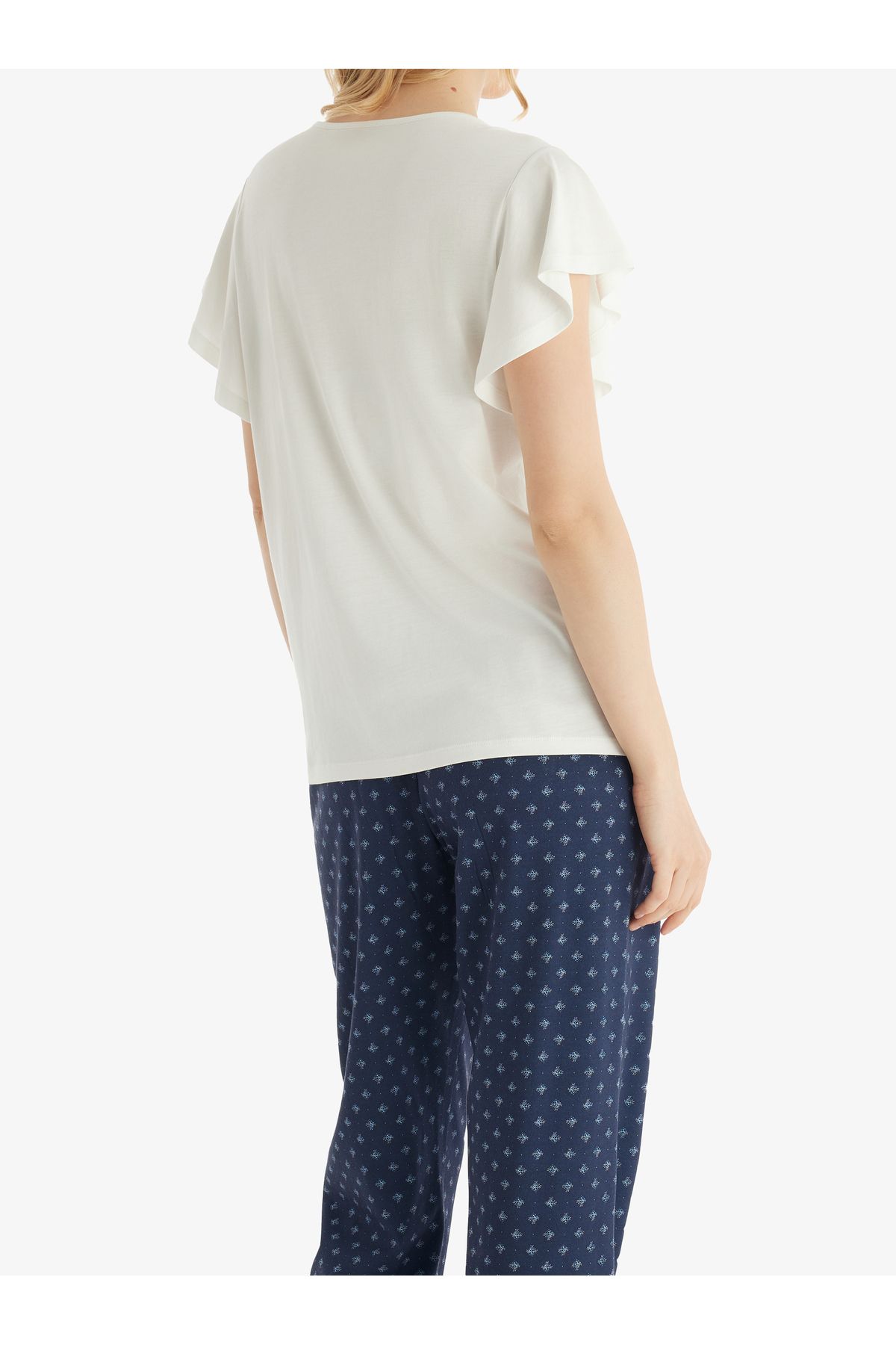 Blackspade-Women's Cream Pajama Set 51842 2