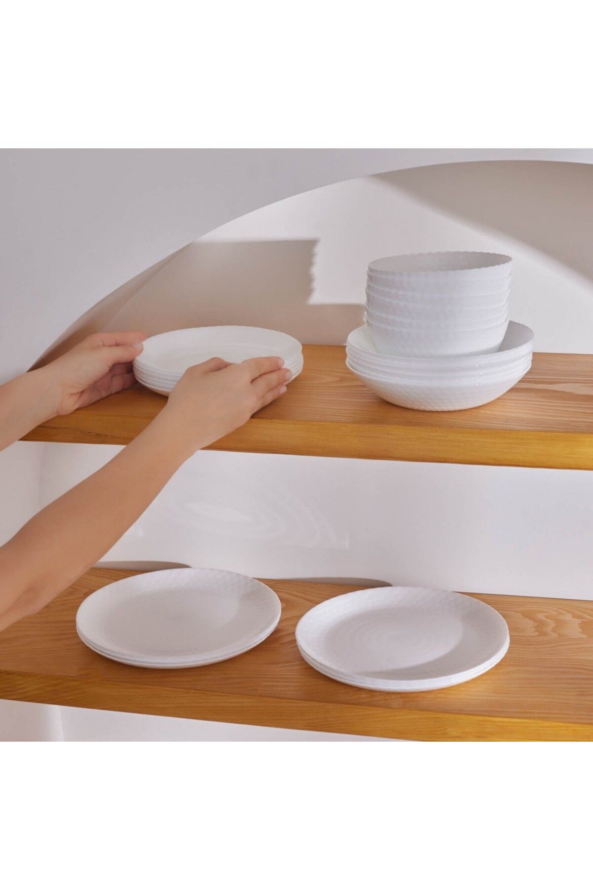 Karaca-White Diamond Opal Tafelservice, 6 Personen, 24-teilig 12