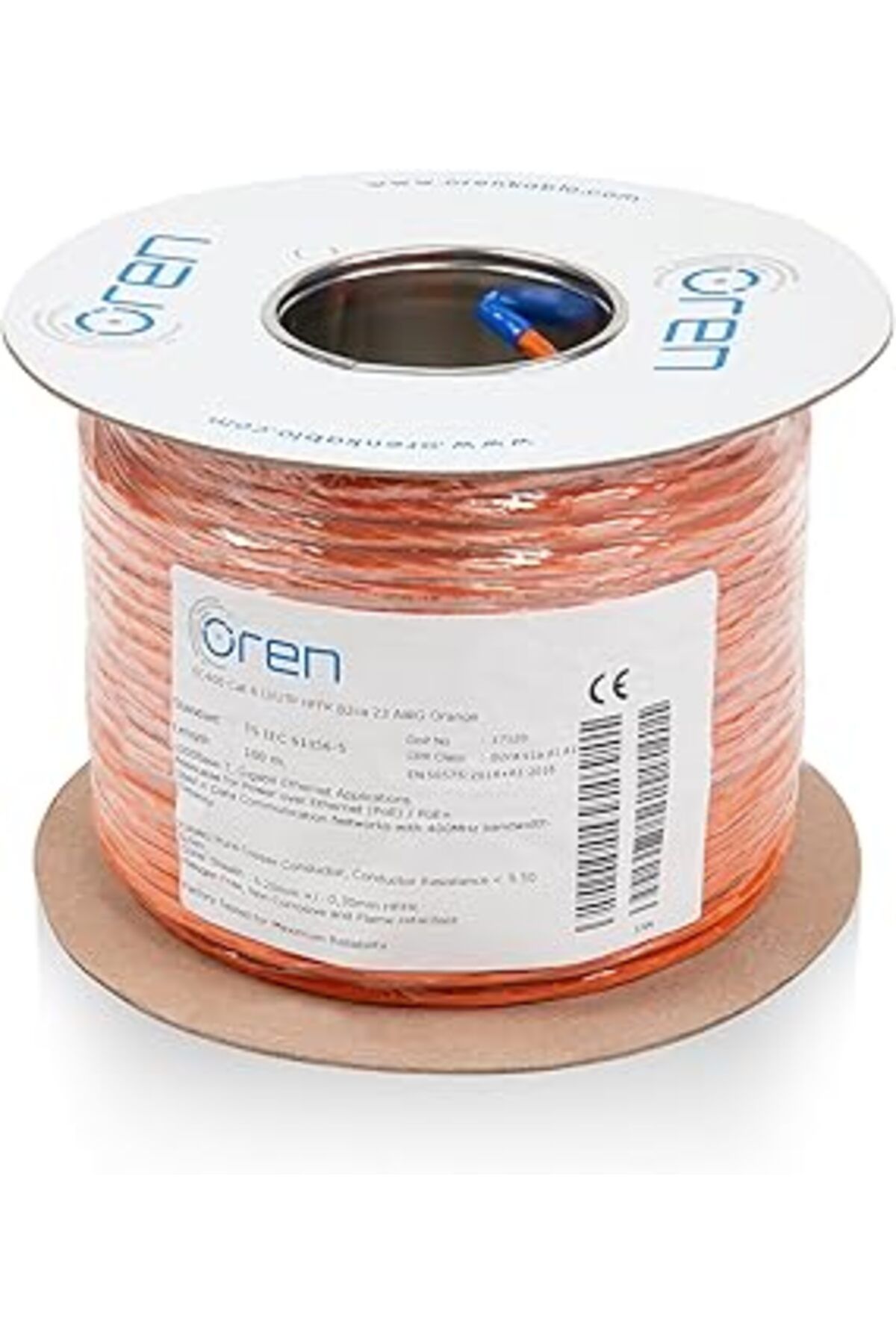 jupiter global bazaar Oren Kablo 100M Cat6 Utp Ethernet Ağ Kablosu Lszh 23 Awg (Turuncu)