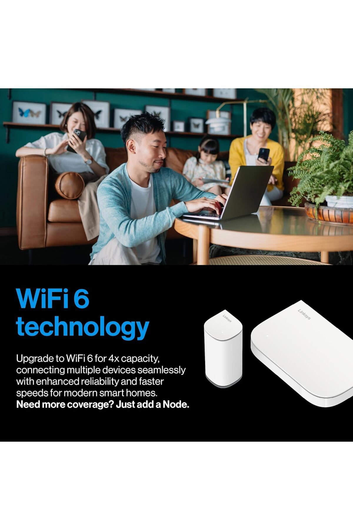 Linksys-Velop Micro 6 Dual Band Mesh WiFi System - WiFi 6 Gigabit Gaming Router with up to 3Gbps Spe 4