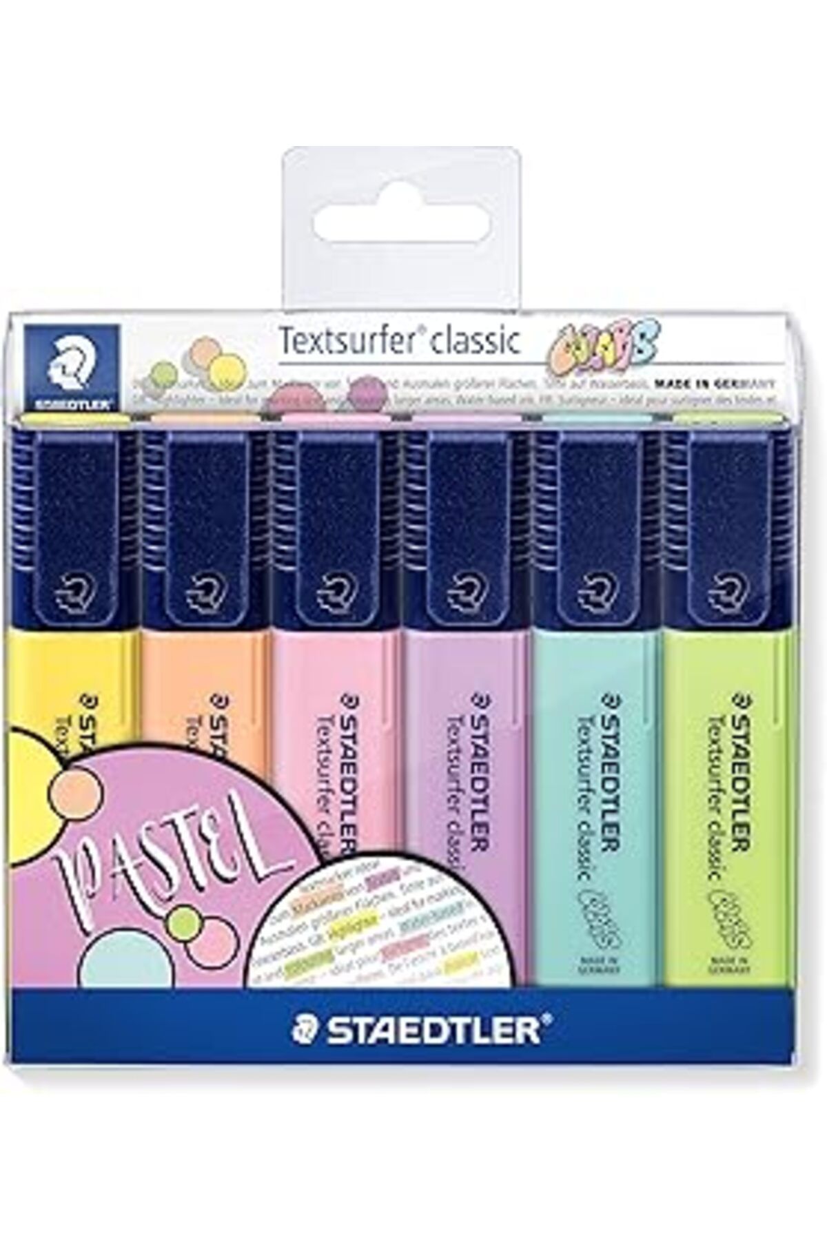 NETWORK ART Staedtler 364 CWP6 Textsurfer Classic Pastel Fosforlu Kalem 6'Lı Blister