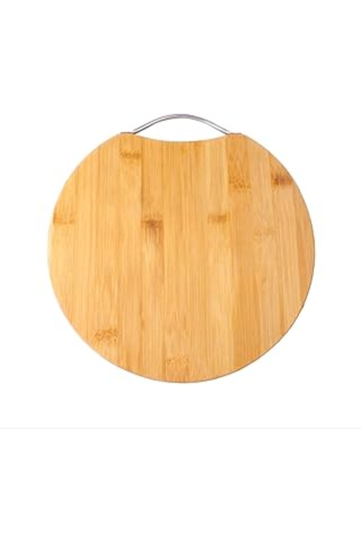 karadağsb Deconox Bambu Kesim Sunum Tahtası Yuvarlak 28 * 28 * 1,5 Cm, Asma Aparatlı Kesme Tahtası, Ahşap Kes