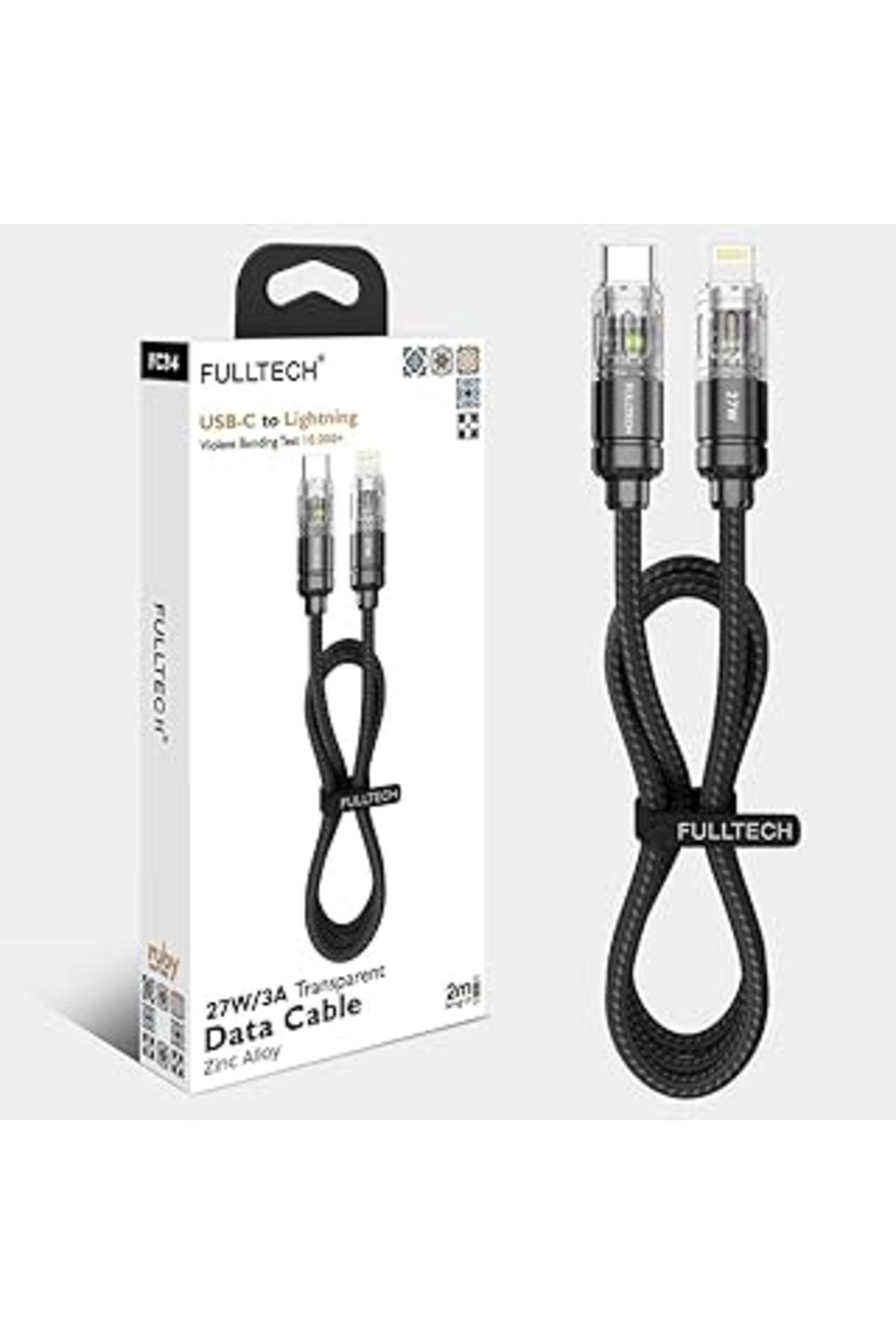 Pazarcan Çinko Alaşım Usb-C To Lightning, Type-C To Iphone Ipad İle Uyumlu 27W/3A Şarj Data Kablosu 2 Metre