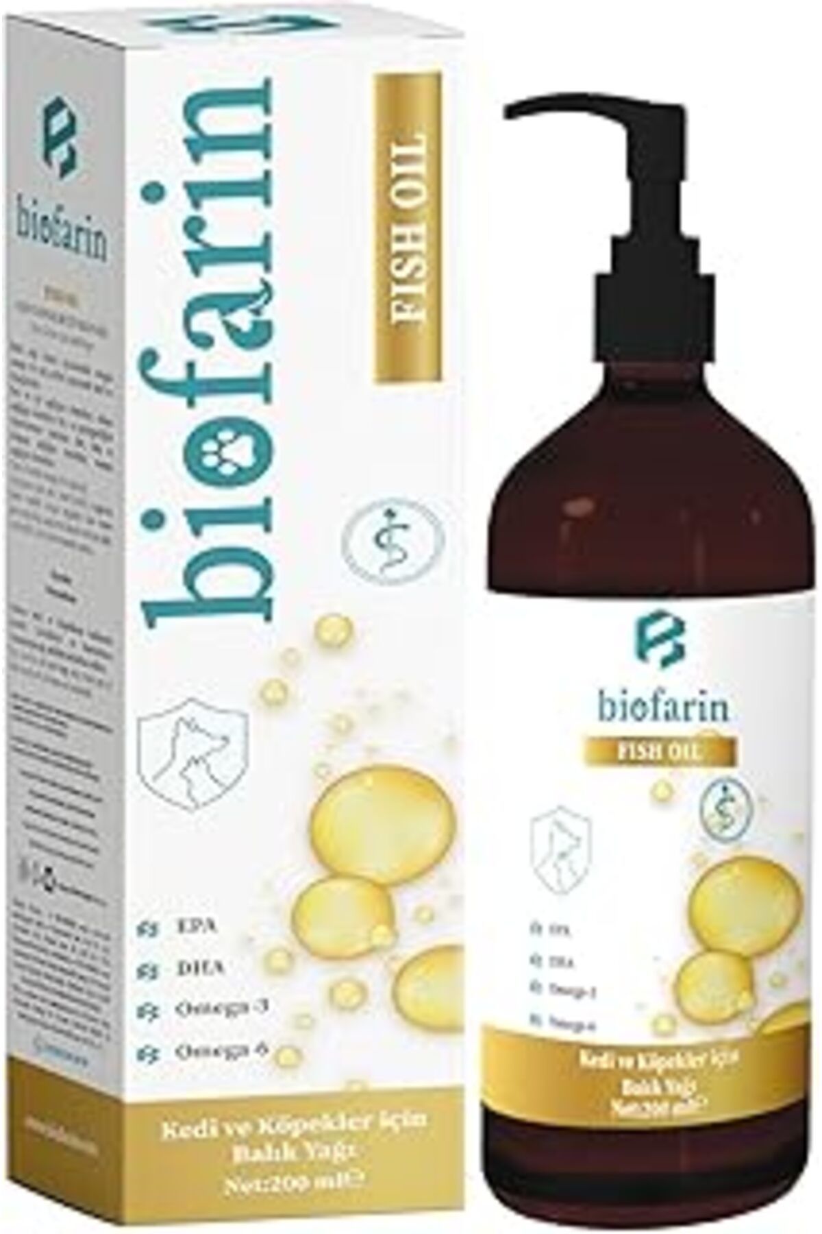 Mu Art Biofarin Fish Oil 200 Ml Ve Köpekler Tüy Sağlığı Destekleyici Omega-3 & 6 Içerikli Balık - Somon Ya