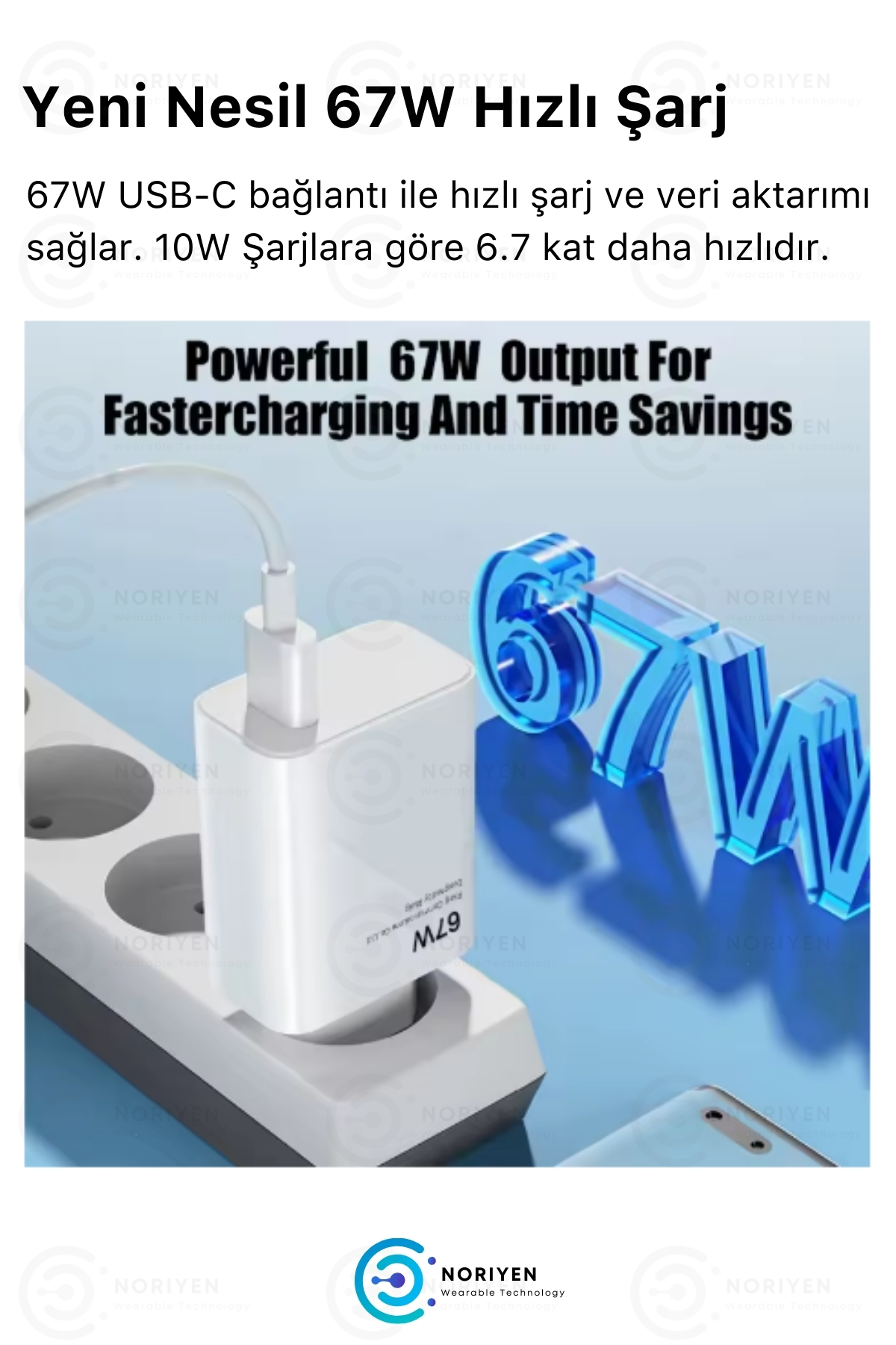 Yeni Nesil 67w Ultra Hızlı Şarj Seti Adaptör Type C Kablosu Iphone Realme Opo Vb. Uyumlu