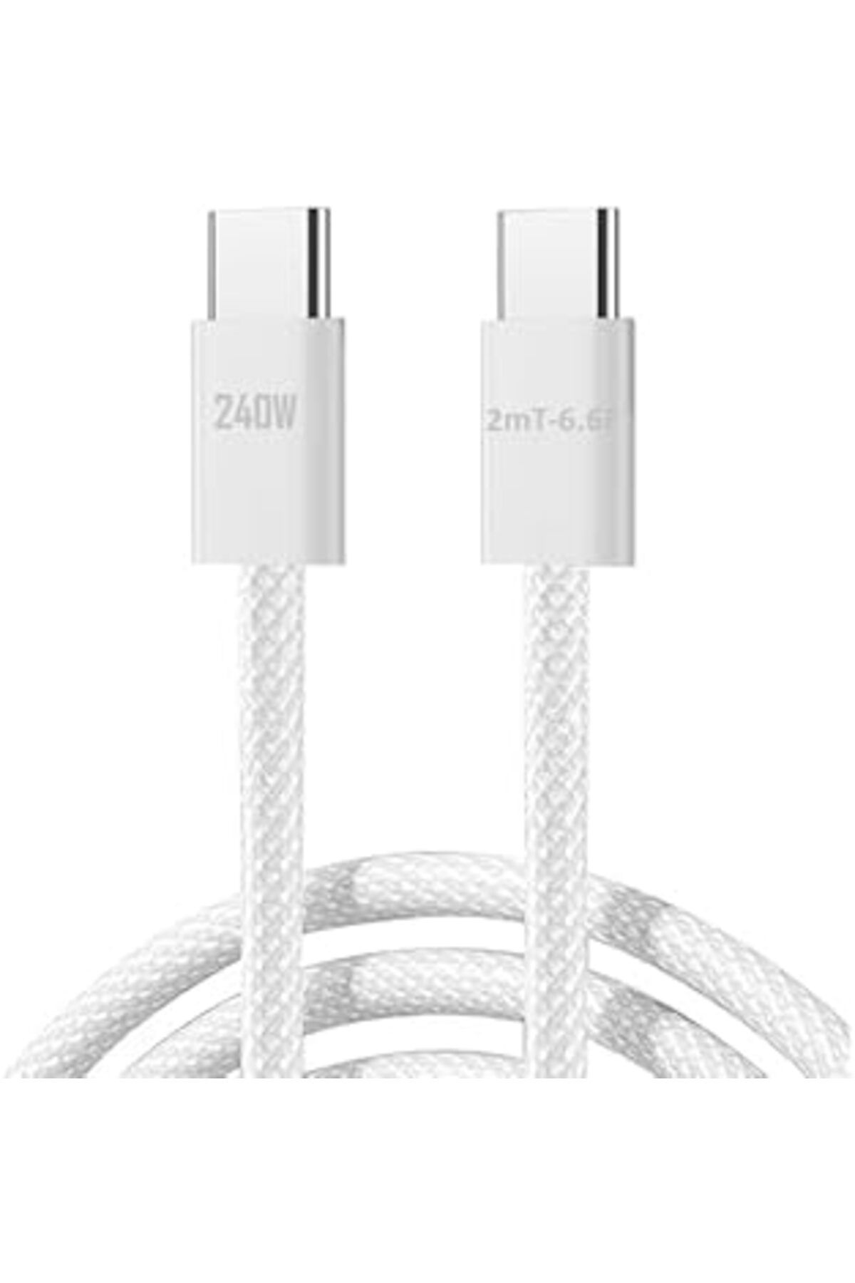 Pazarcan Zhoppy 240w Hasır Kablo 2metre Type-c Type-c Şarj Kablosu Tip C Iphone 15 Pro Max Hızlı Şarj Kablo