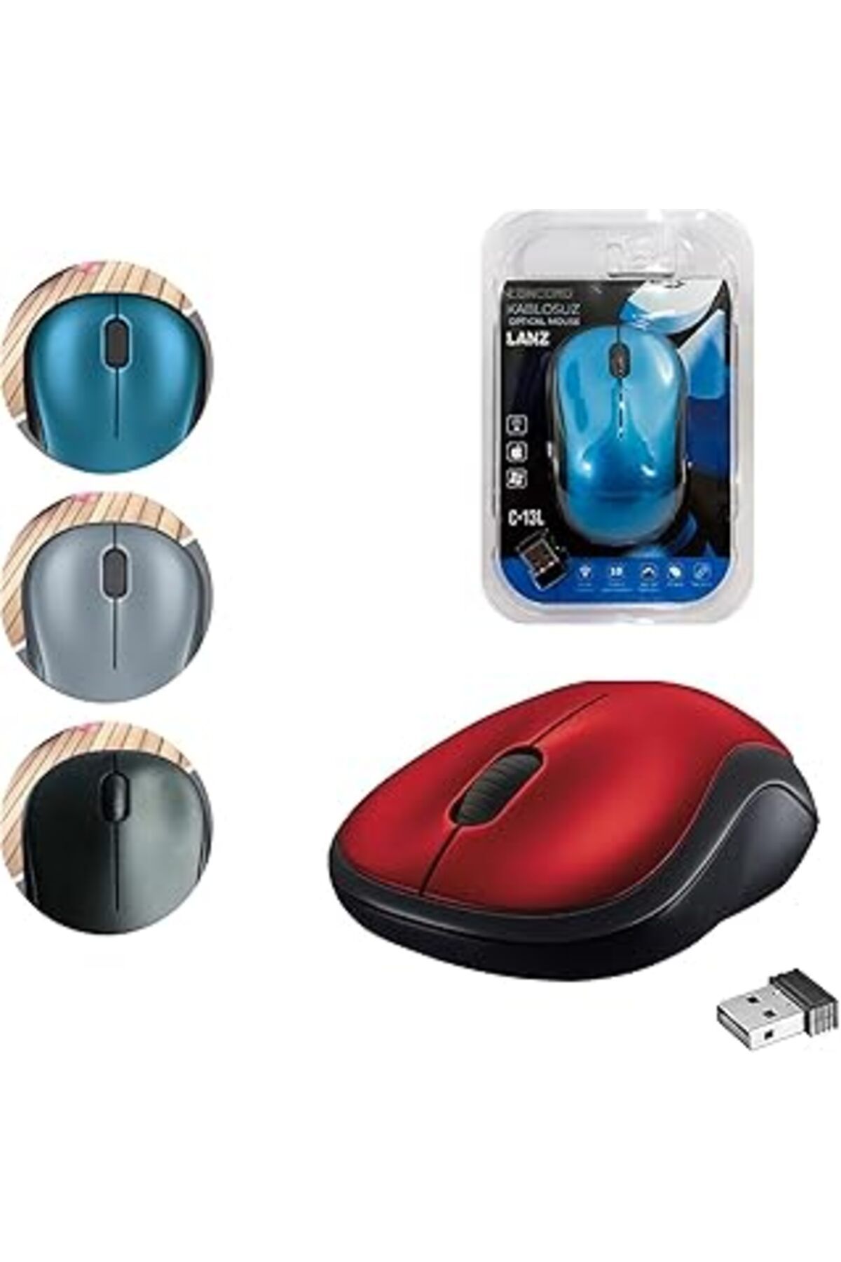 karadağsb Concord Wireless Kablosuz 3D Mouse (Gri)
