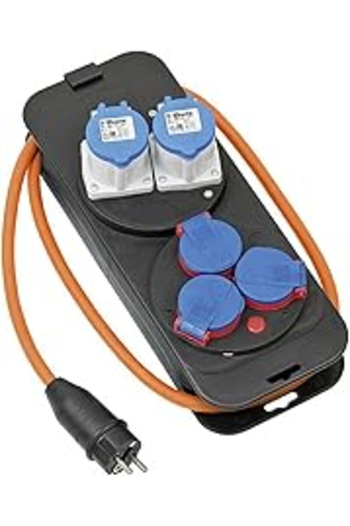 Pazarcan Brennenstuhl Cee 230 V Kamp Elektrik Dağıtıcı, Topraklı Fişli (2 X Cee Priz, 3 X Topraklı Priz, 1,5