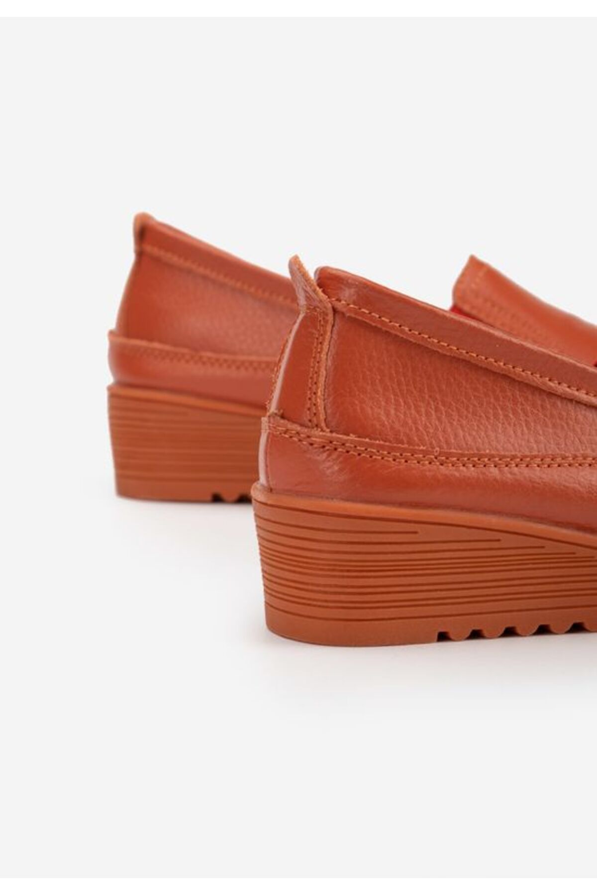 B T Shoes-Women's orange leather loafers Sonima 6