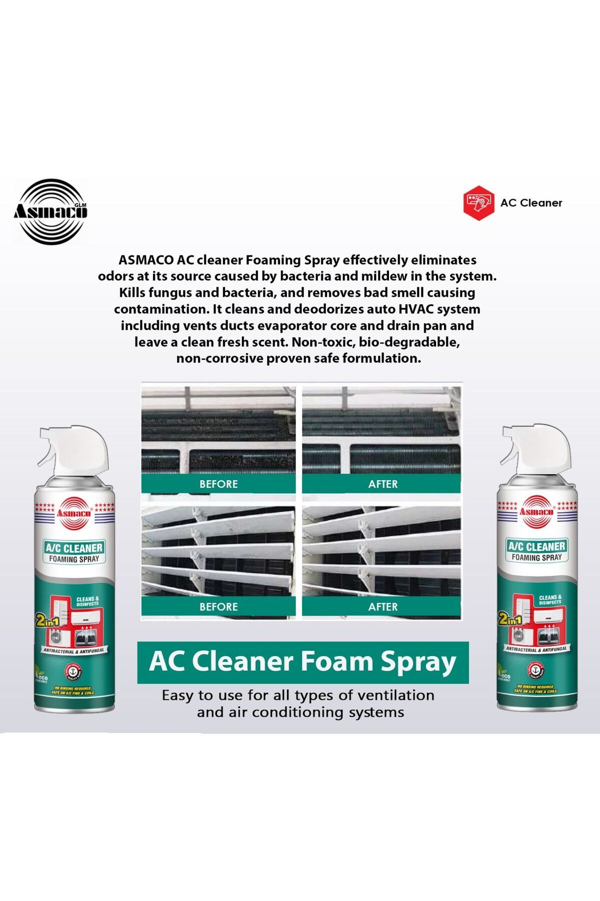 Asmaco-AC Cleaner Spary 500ml 3