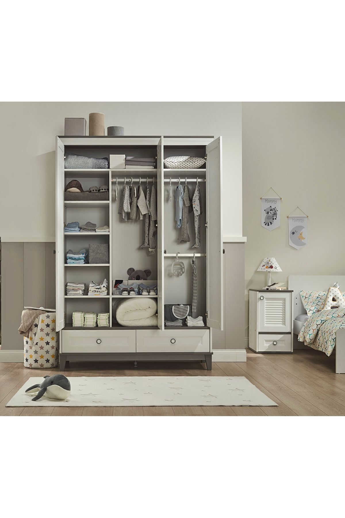 Almila Mia 3 Kapaklı Dolap fotoğrafı 3 (önizleme)