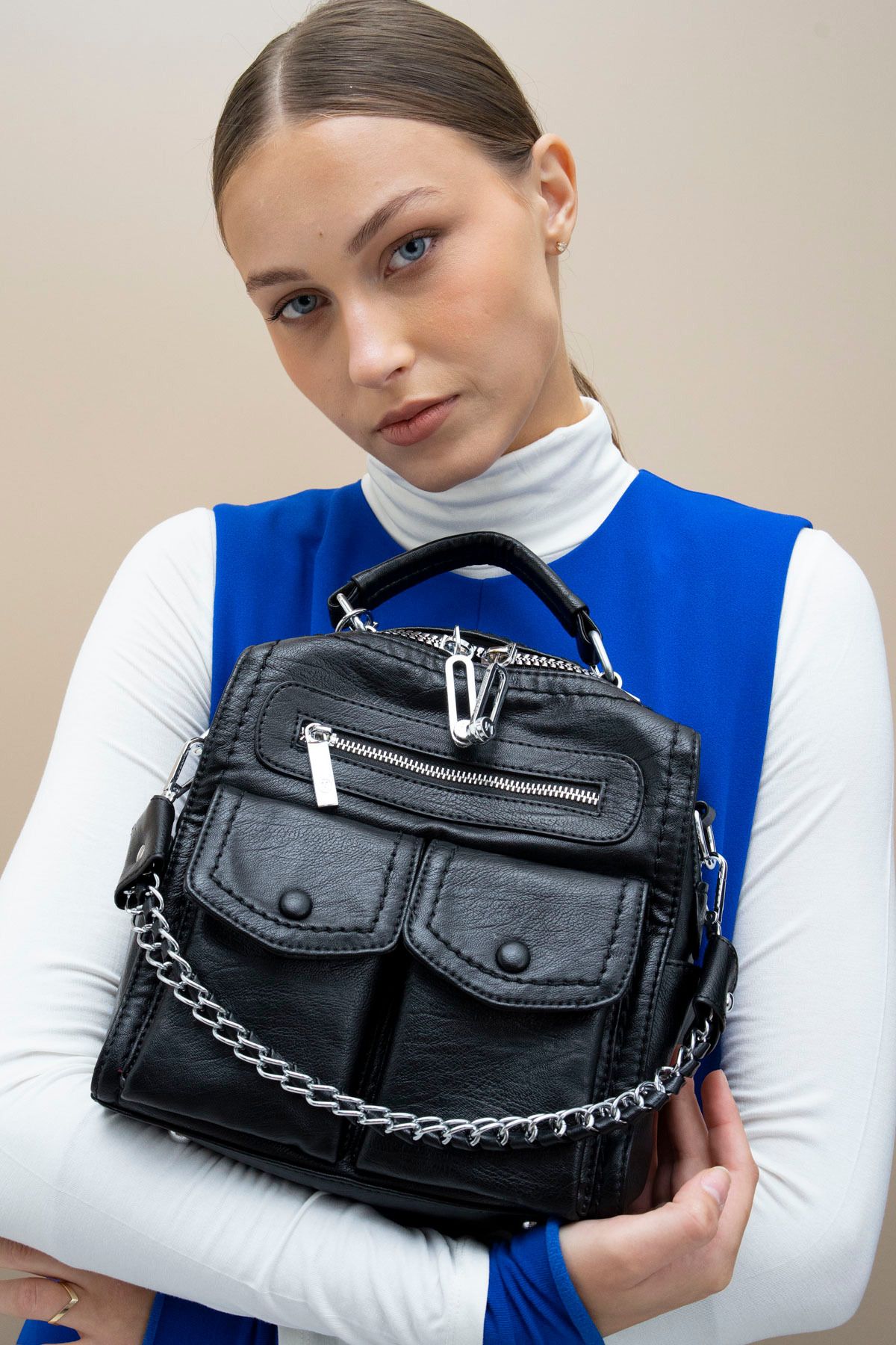Matthew Cox-Women's Black Handbag Byn2267 1