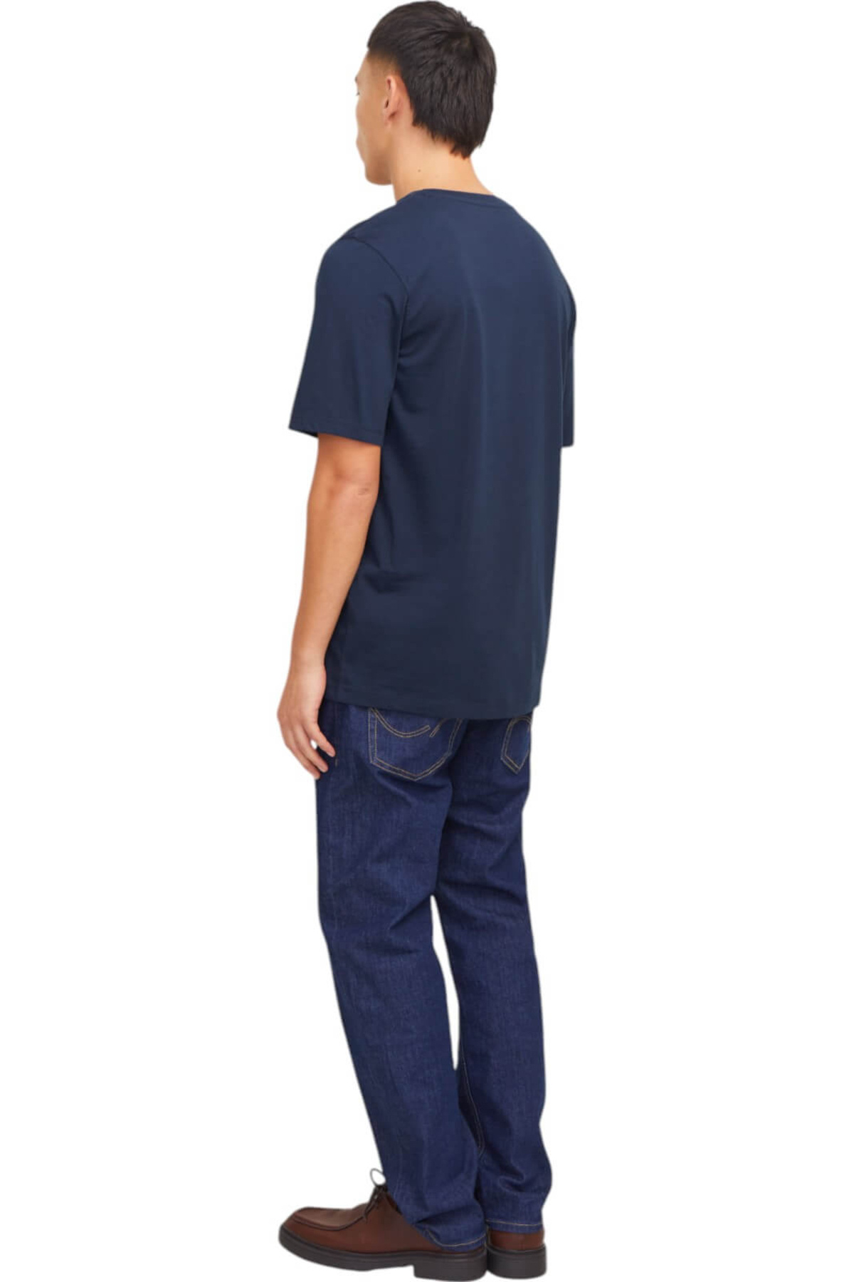 Jack & Jones-Jjelogo Tee Ss O-neck 2 Col Ss25 Sn Erkek T-shirt 12268267 Sky Captain 2