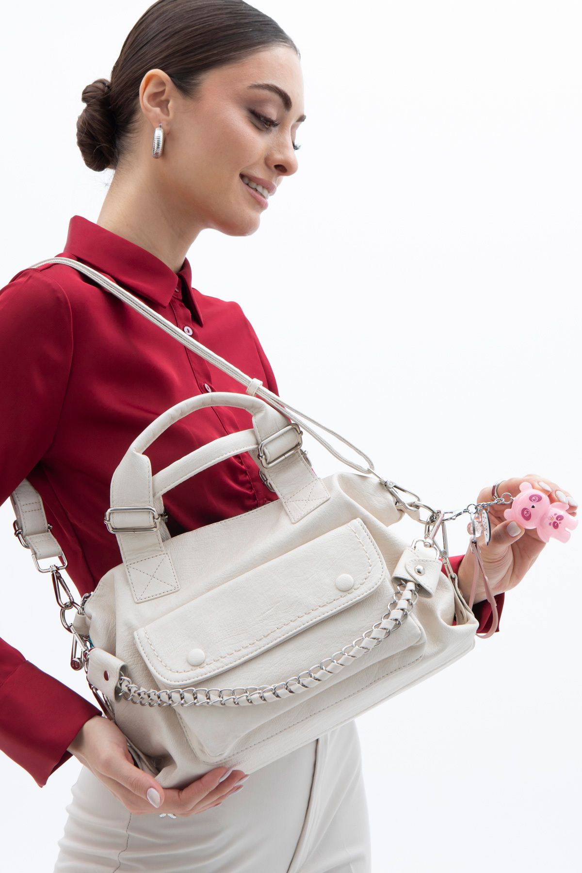Matthew Cox-Women's White Handbag Byn2272 3