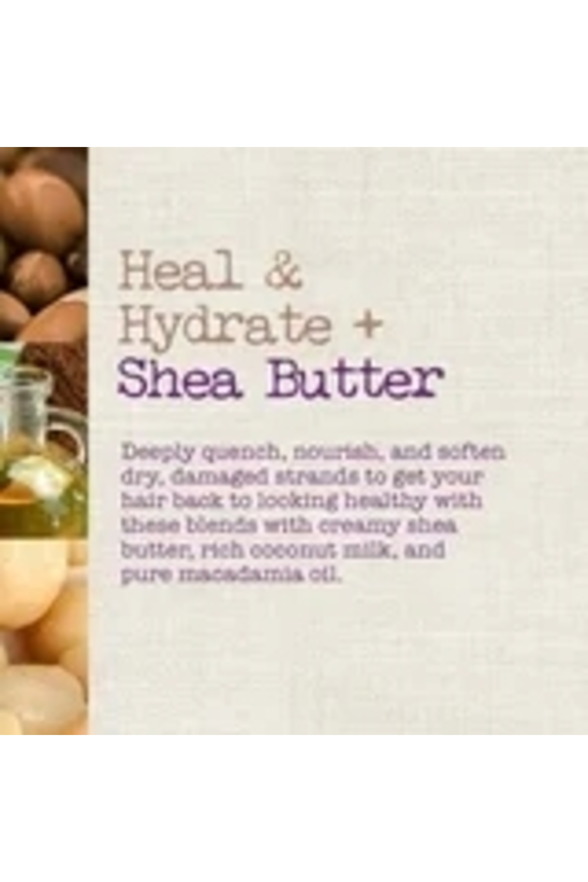 Moısture Haır Care Heal & Hydrate + Shea Butter Condıtıoner For Dry Damaged Hair 385 ml — 022796180124 — تصویر 3 از 3