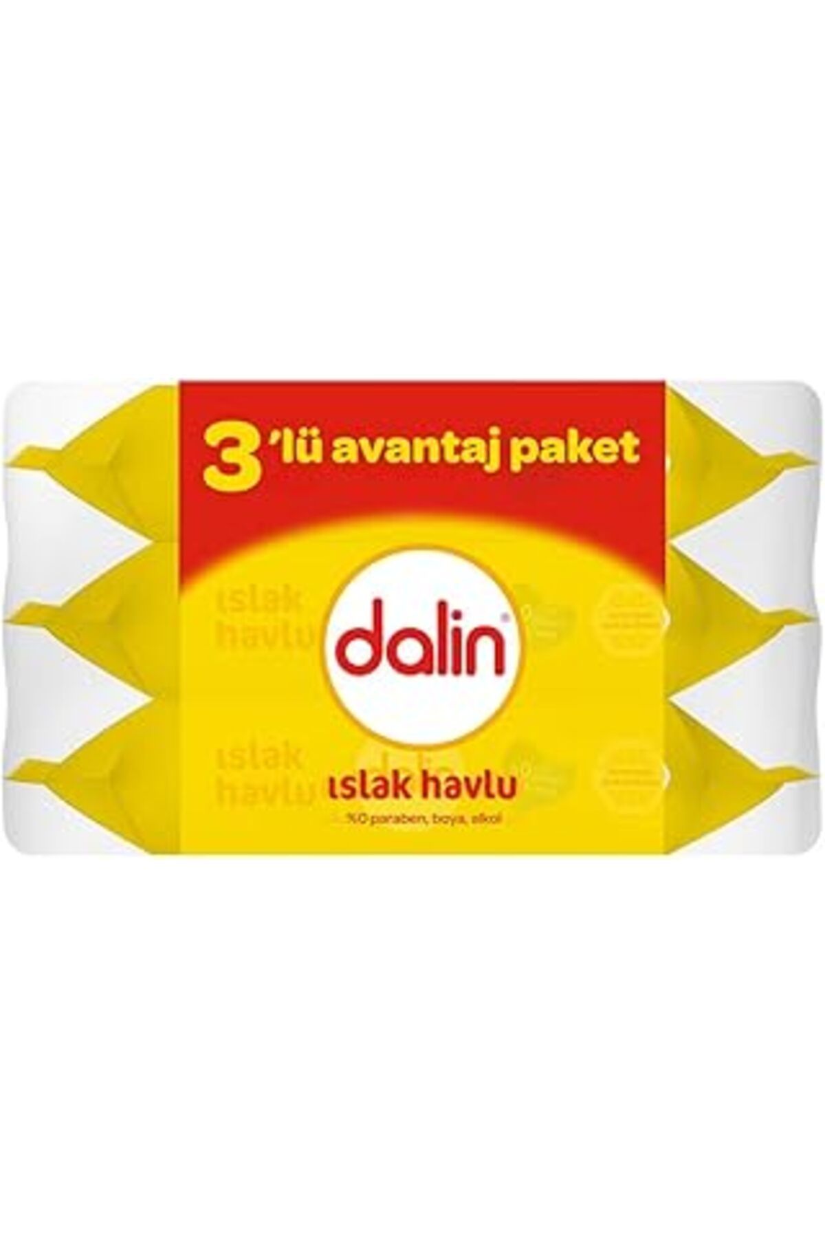 NZM TİCARET Dalin Klasik Islak Havlu 3'Lü Paket (3 X 56 Adet)