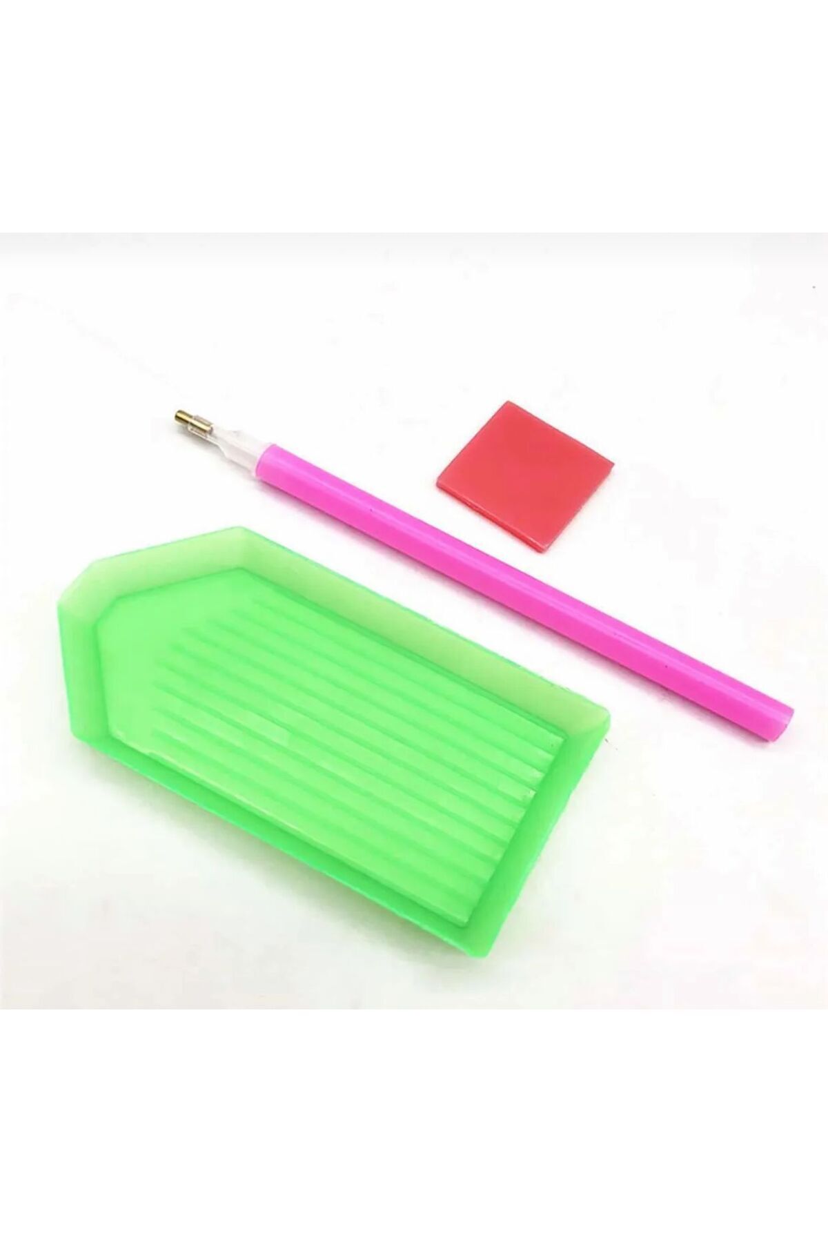 OZN AKSESUAR Painting Set (Tabak, Kalem ve Mum) - Elmaslı Goblen, Mozaik Tablo için Özel Alet, Aksesuar