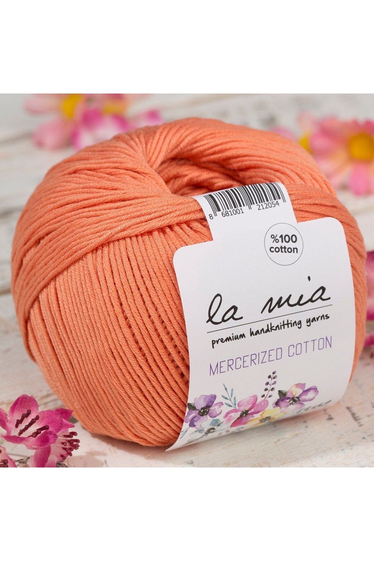 Nurum E Tİcaret La Mia Mercerized Cotton Turuncu El Örgü İpi - 201 - 33581