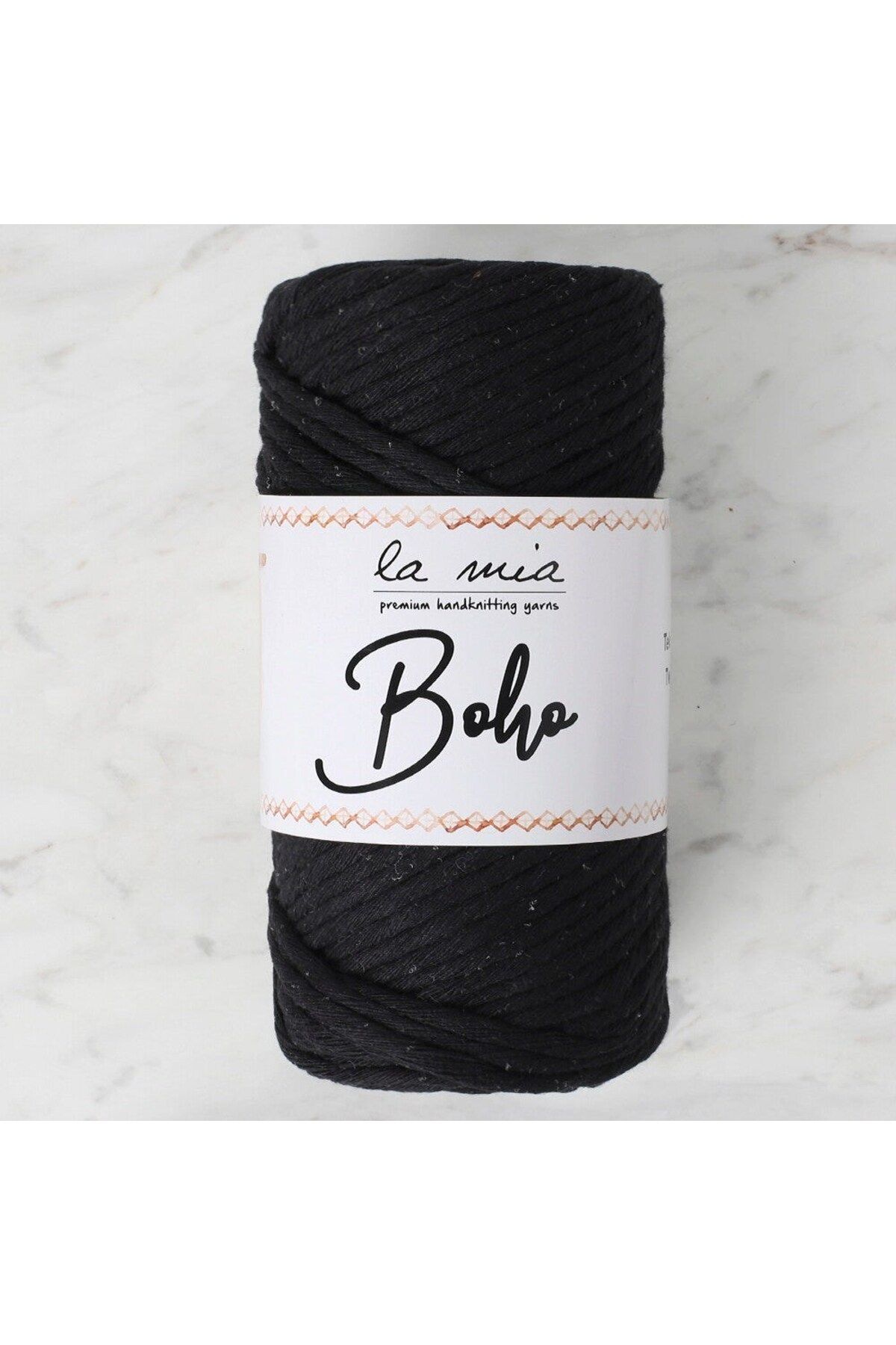 Ethab Ticaret-La Mia Boho Black Twist Macrame String - L006 - 33997 1