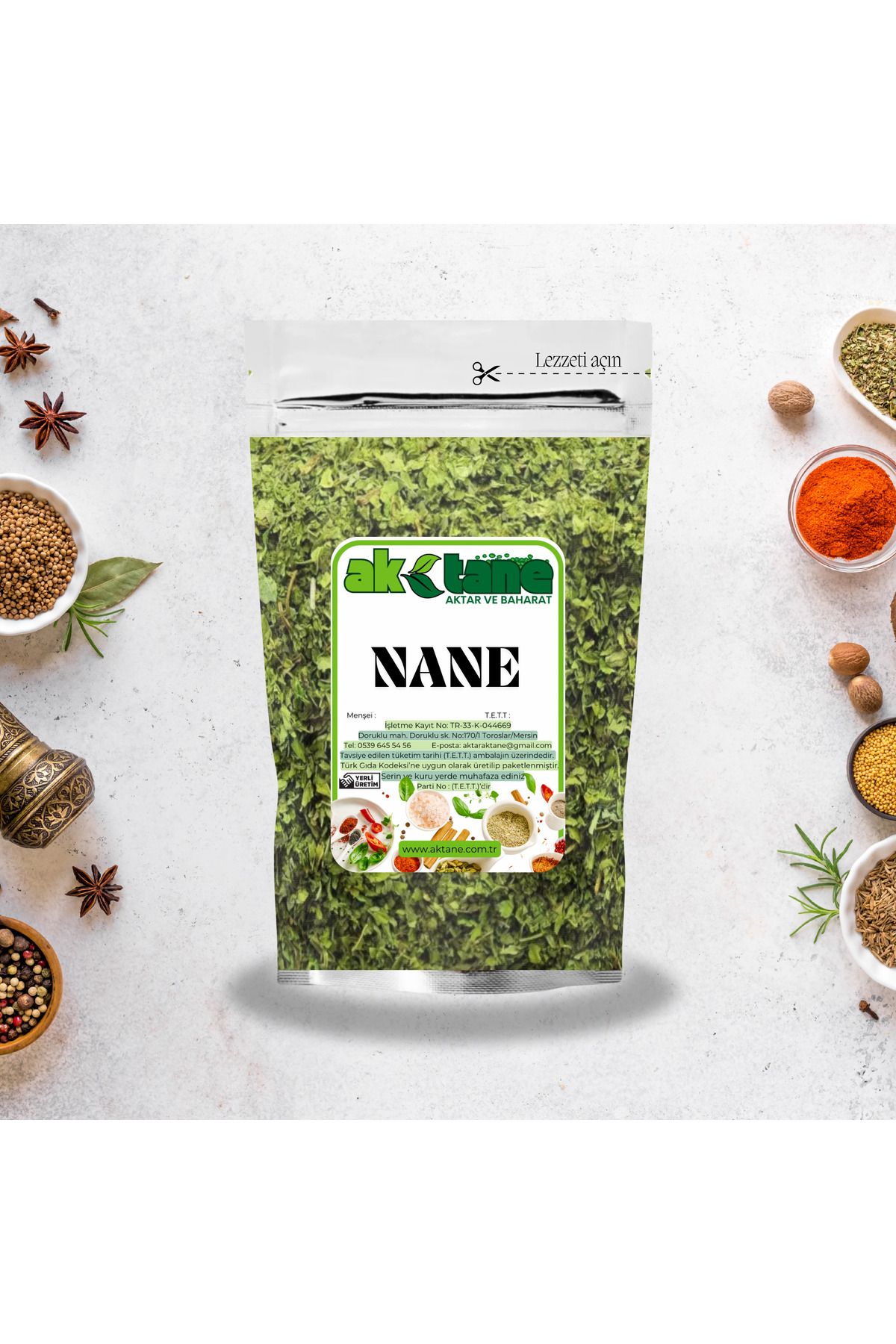 Aktane Nane 100g – Doğal, Taze, Katkısız, Yoğun Aromalı Baharat