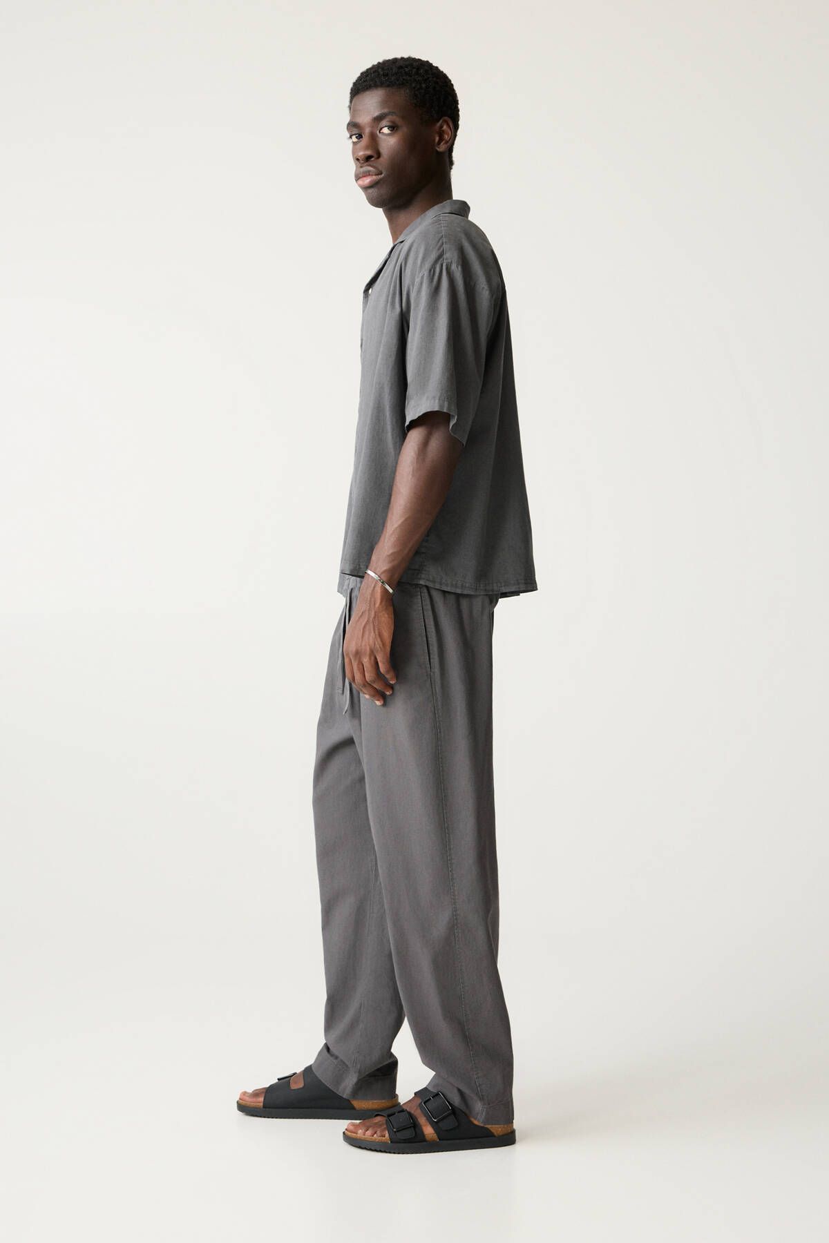 Pull & Bear-Linen blend joggers 3
