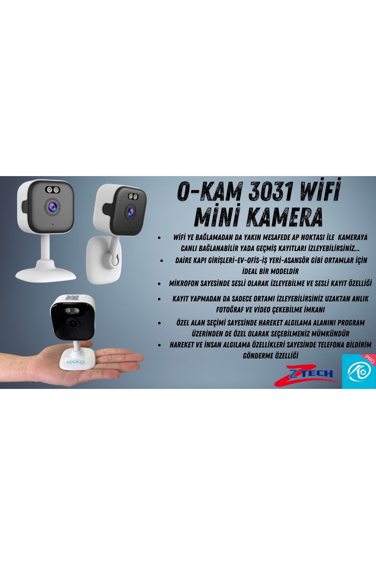 shop ÖZKAM TEKNOLOJİ O-Kam 3031 Mini Wifi Kamera