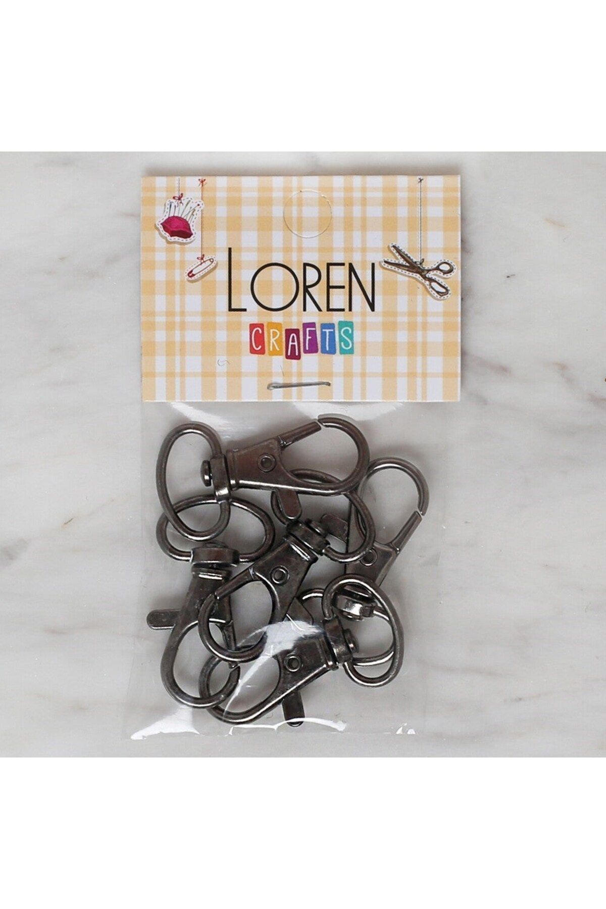 blueb Loren Papağan Klipsi Gümüş Anahtarlık 5 li Paket