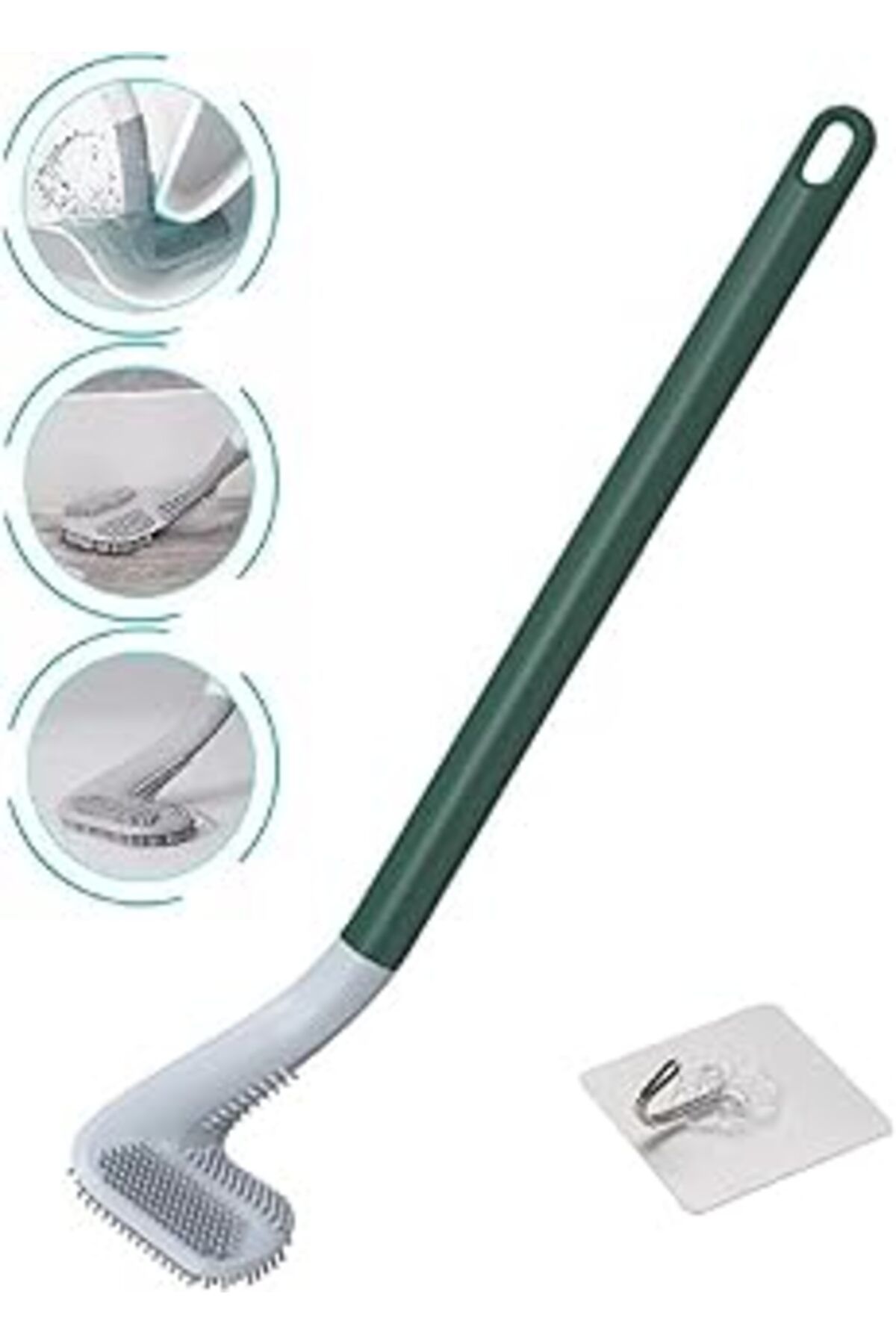 Mu Art Mt2592 3B Trend Ergonomik Tasarımlı Silikon Banyo Tuvalet Klozet Temizleme Fırçası Askılı
