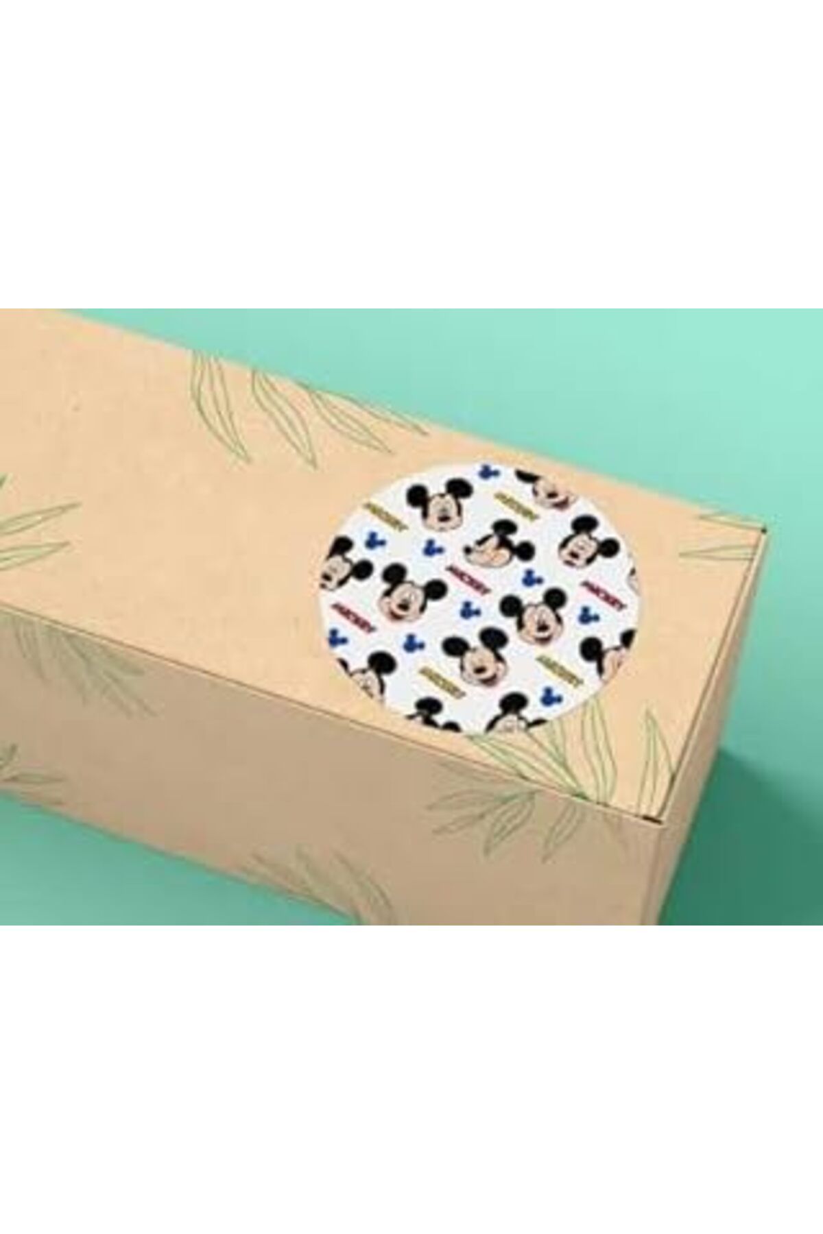 robotrend Casalinghi Mickey Mouse Sevimli Çıkartmalar Yuvarlak Mat Çıkartma Round Smile Sticker 4 Cm (40 Adet