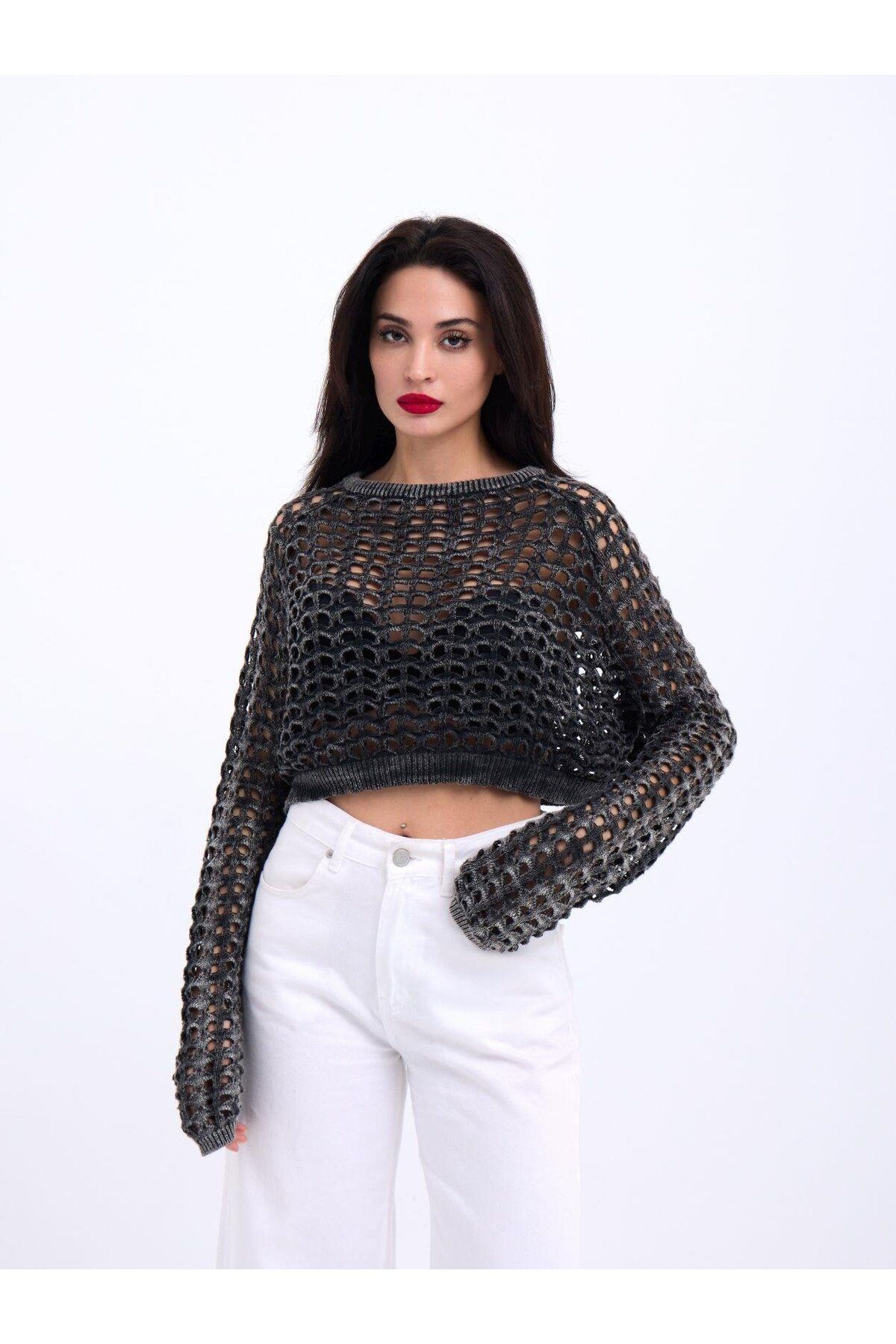 Meleners 3958 TRİKO FİLE BOLERO-SİYAH