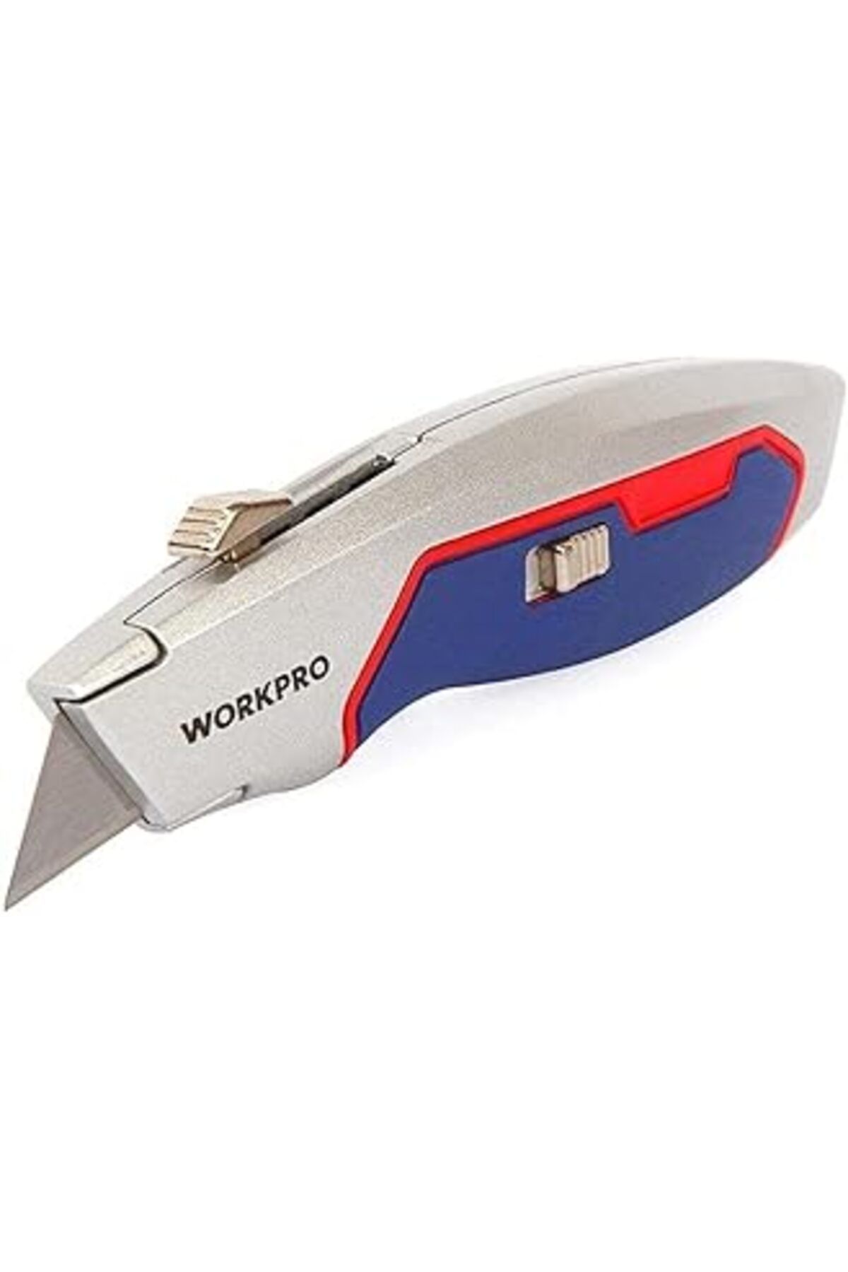 DENİZBİLİŞİM Workpro Wp213011 Ağır Hizmet Alüminyum Gövde Geri Çekilebilir Rötuş Maket Bıçağı + 3 Adet Yedek