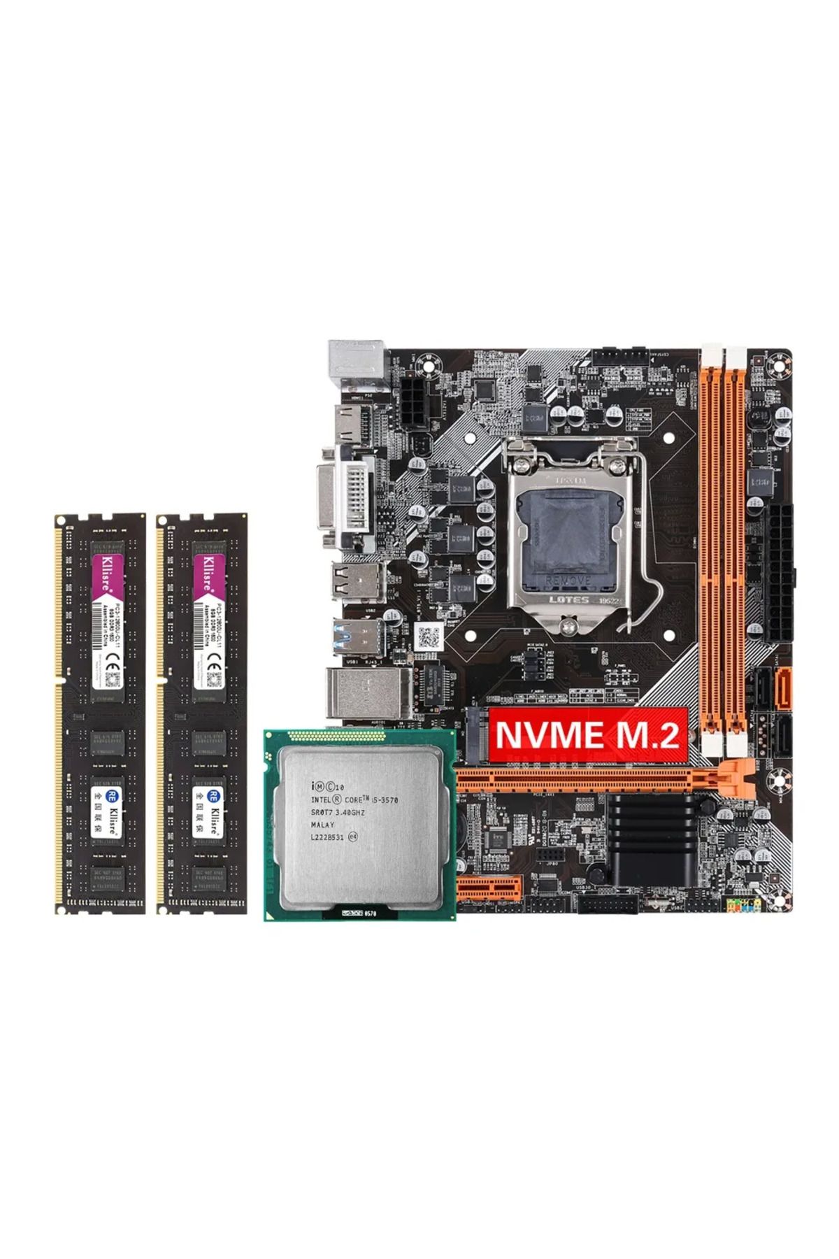Choice-Motherboard+CPU+RAM Kllisre B75 Kit Motherboard Set with Core I5 3570 2 X 8GB = 16GB 1600MHz DDR3 De 7