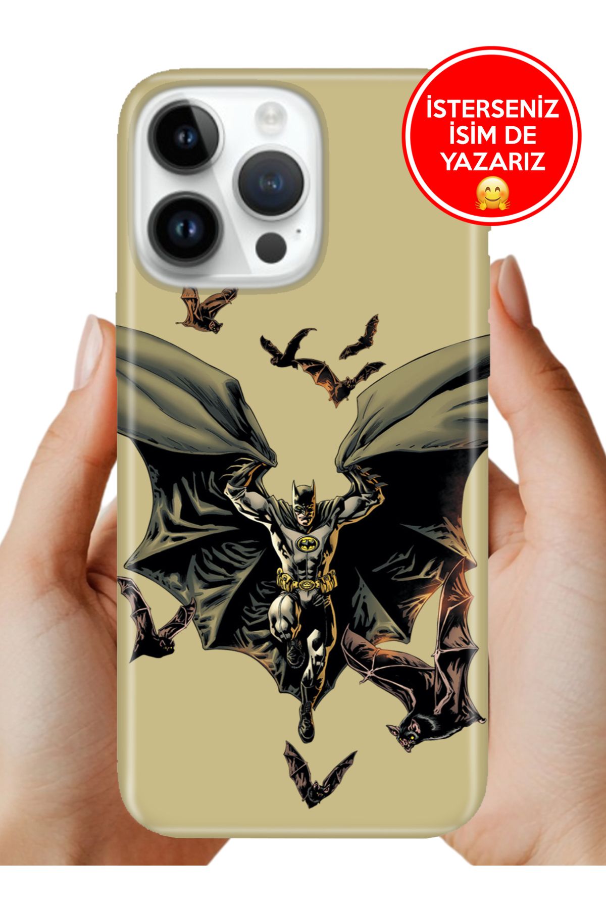 Cekuonline iPhone 15 Pro 6.1" Kılıf Baskılı Life Style Kapak Silikon 111Batman