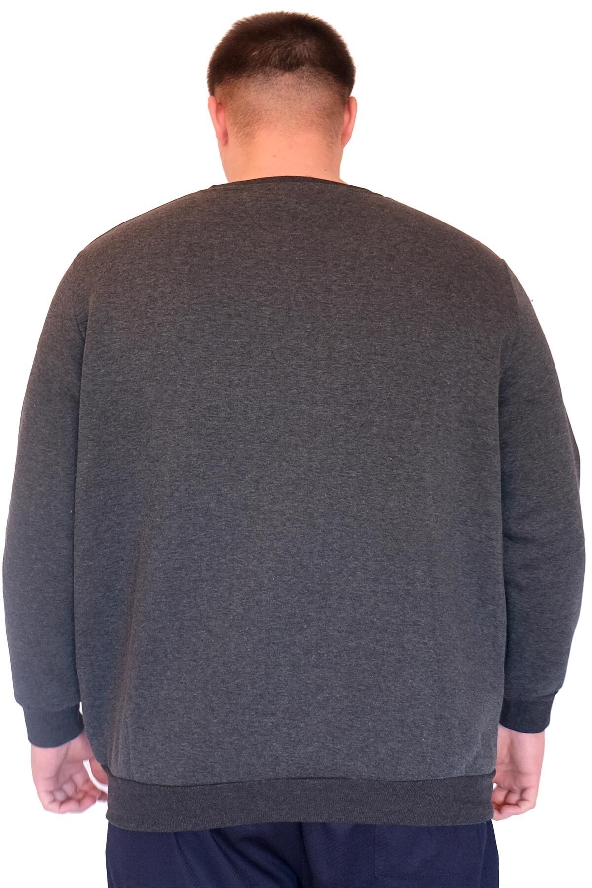 ModeXL-XL Large Size Men's Sweatshirt Los Angeles U24561 Anthracite 3