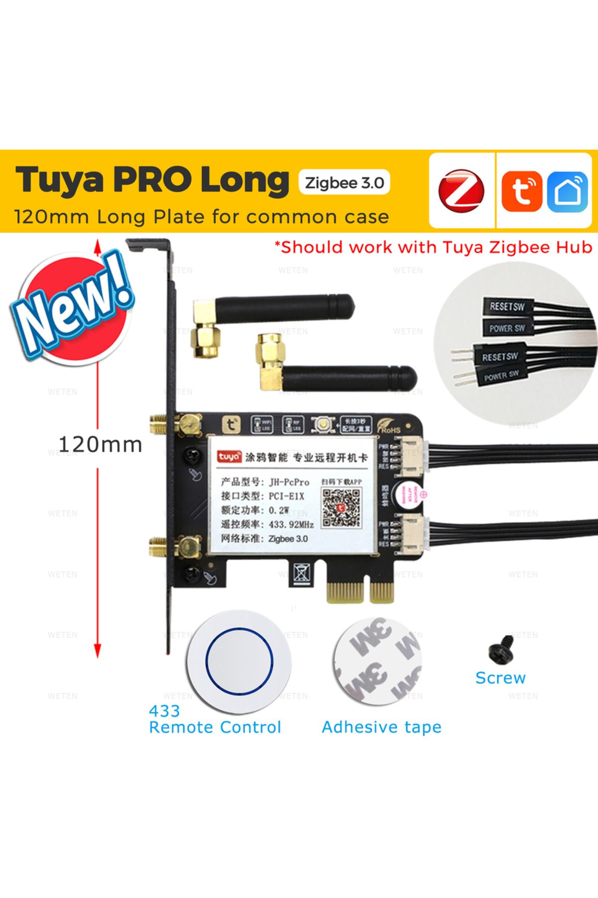 Choice-Tuya PRO Long Zigbee Tuya eWeLink Wifi Zigbee Computer Power Reset Switch USB PCIe Card Remote Contr 1