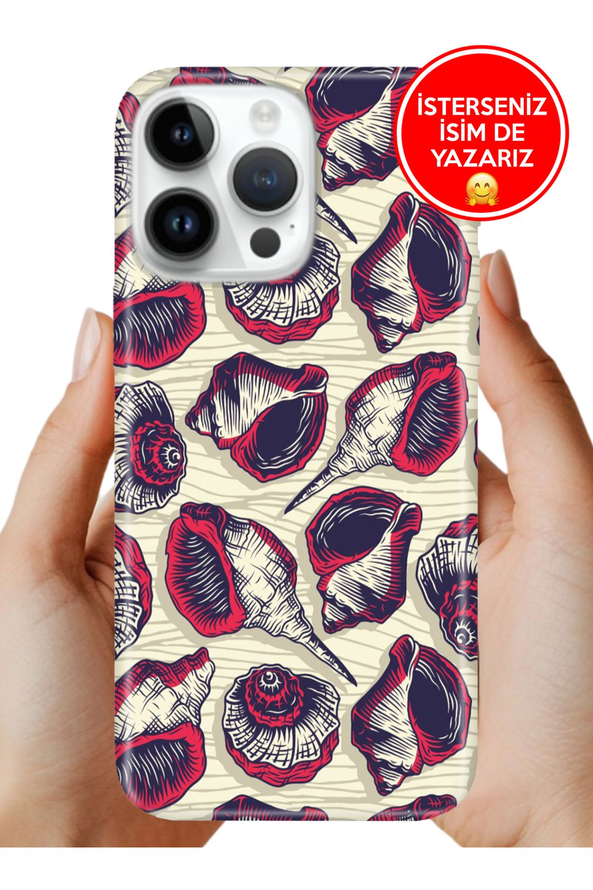 Cekuonline iPhone 14 Pro Kapak Kılıf Baskılı Life Style Kapak Silikon 1135 Seashell