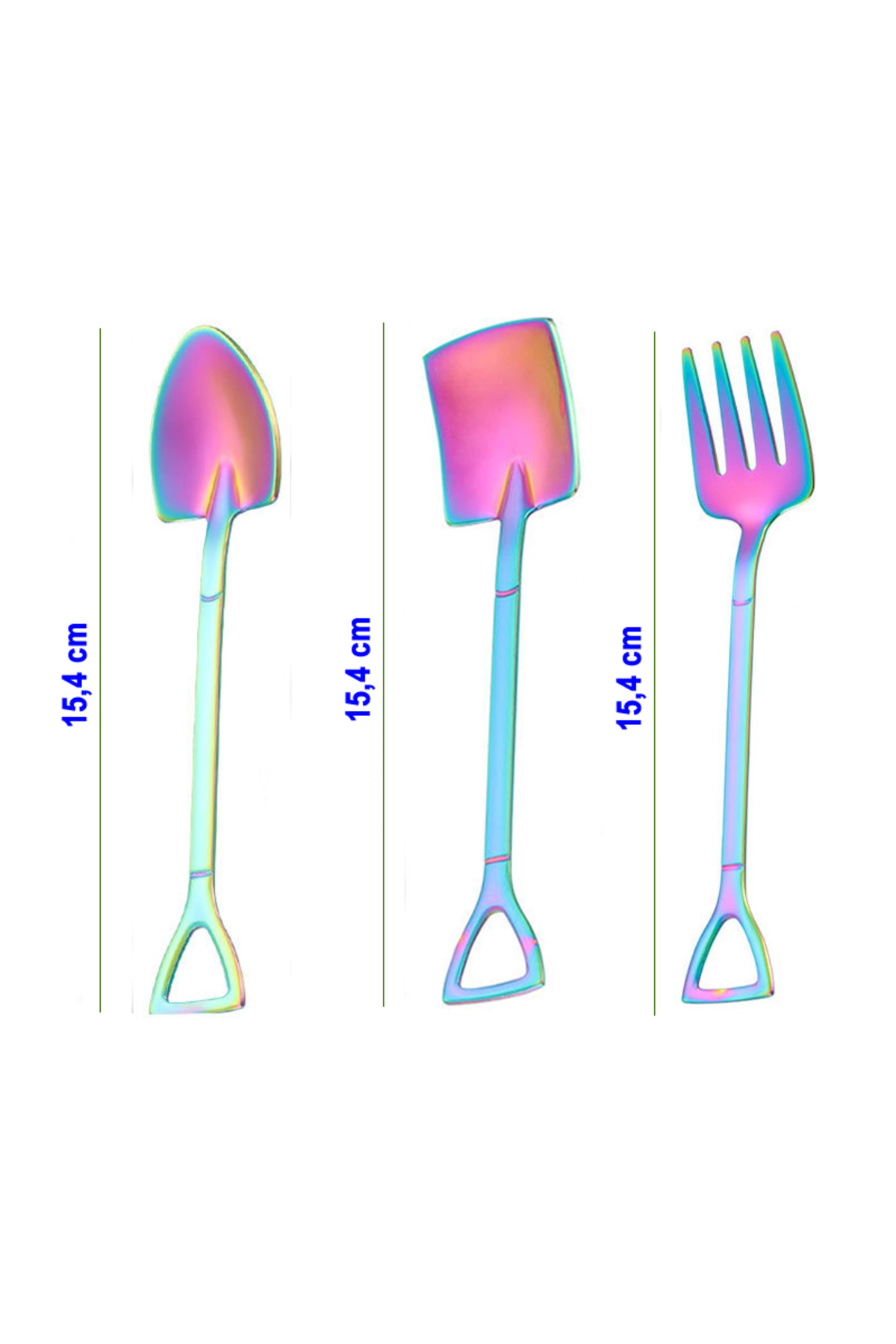 jojobebek Paslanmaz Çelik Kürek Tipi Kaşık (2 Adet), Çatal (1 Adet) + Saklama Kutusu fotoğrafı 4 (önizleme)